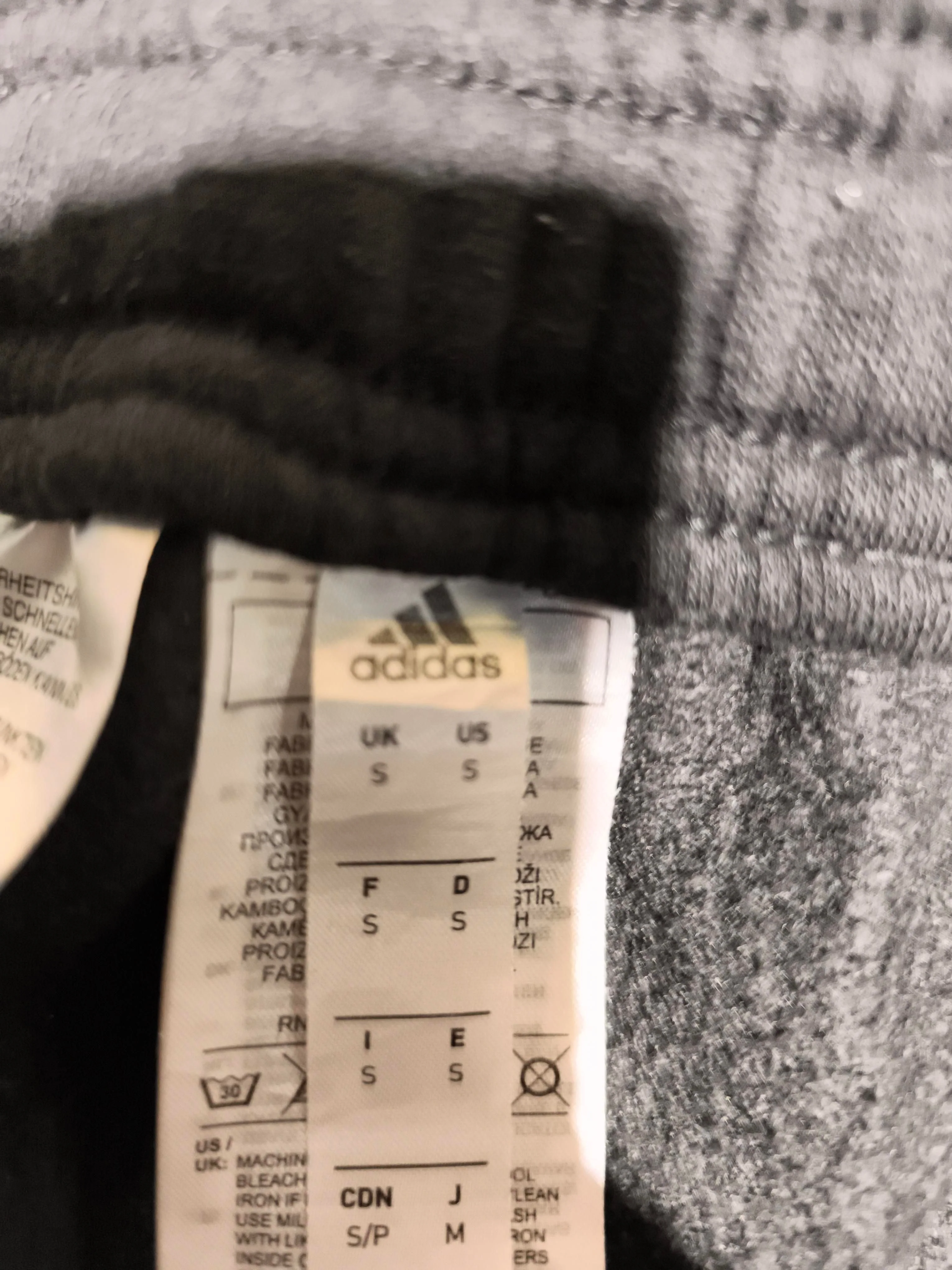 Adidas Men's Sports Bottoms S Black Cotton with Polyester Sweatpants - Image 7