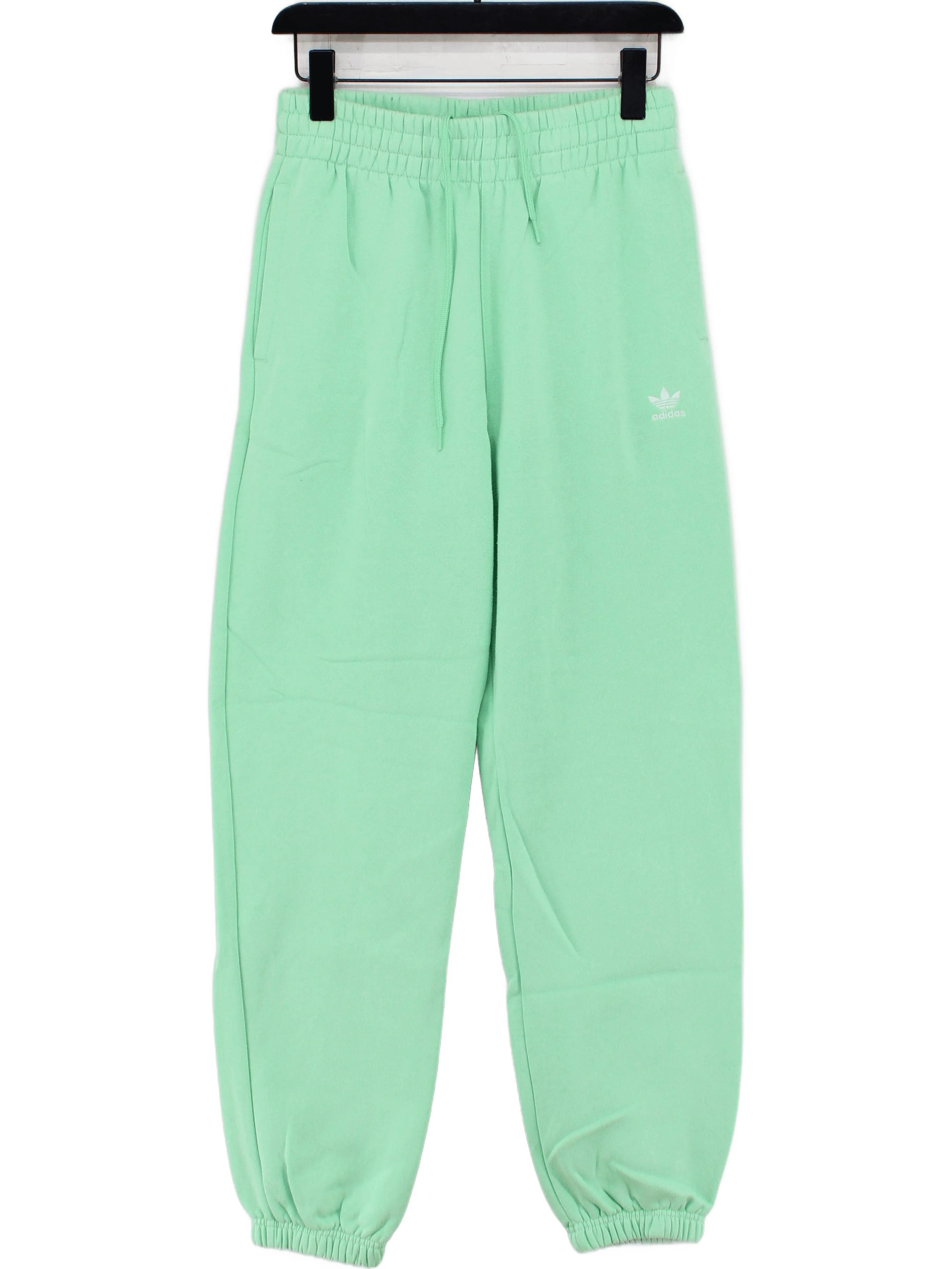 Adidas Men's Sports Bottoms W 38 in Green Cotton with Polyester Sweatpants