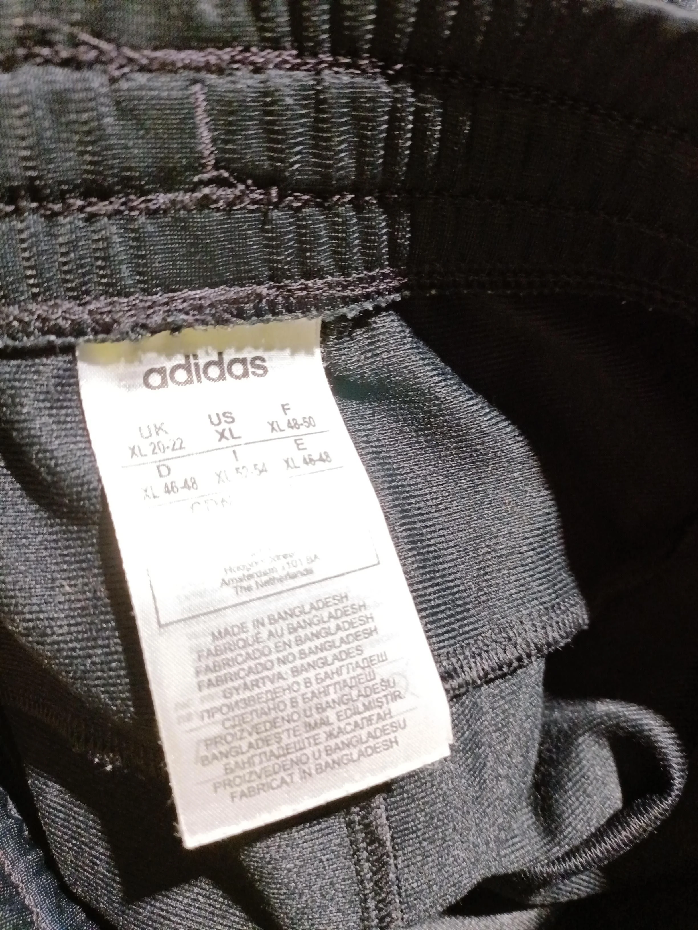 Adidas Men's Sports Bottoms XL Black 100% Polyester Sweatpants - Image 7