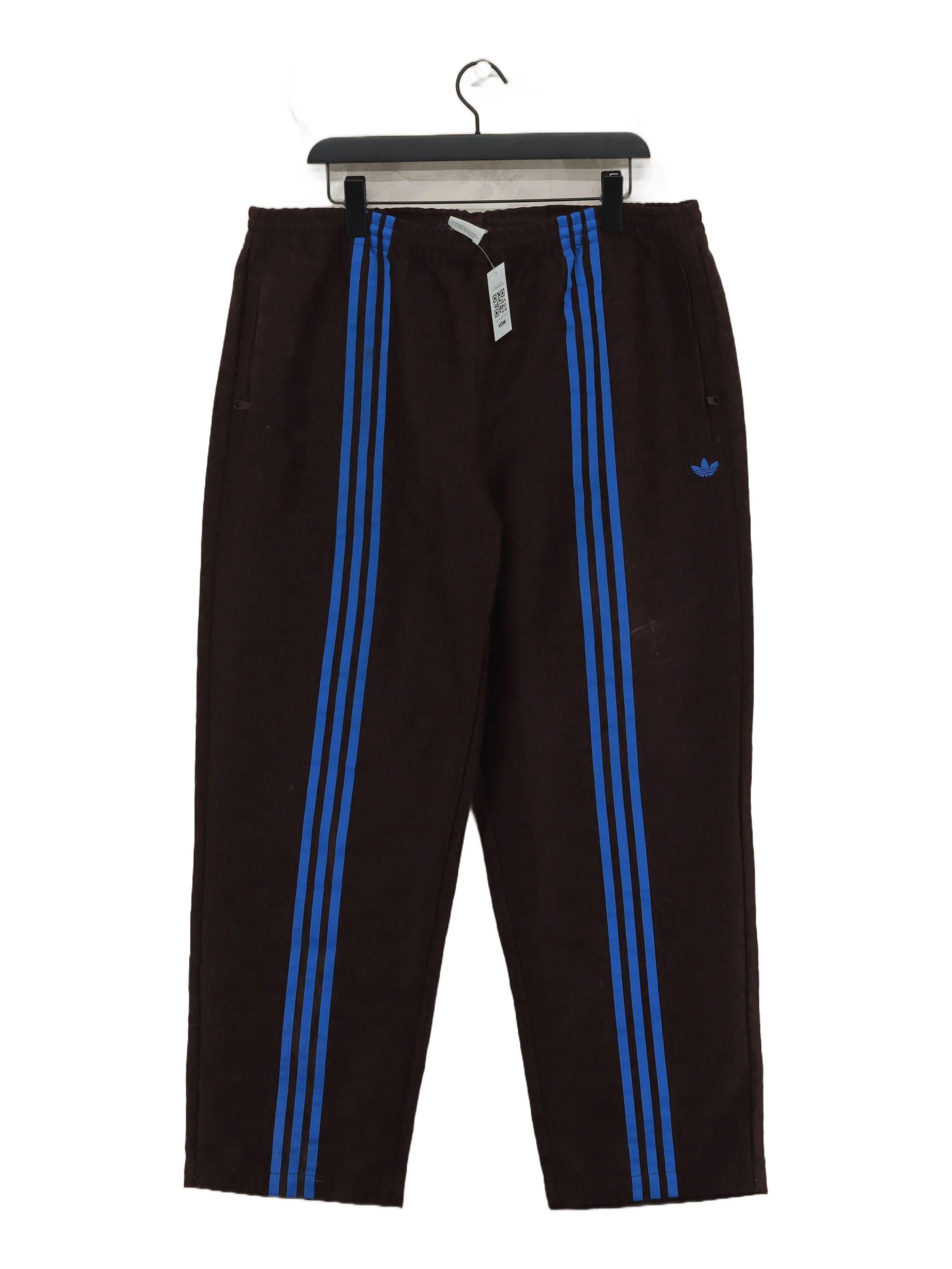 Adidas Men's Sports Bottoms XL Brown 100% Polyester Sweatpants