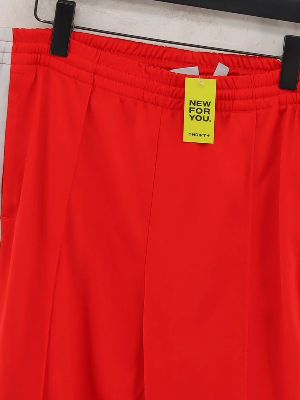 Adidas Men's Sports Bottoms XL Red Striped 100% Polyester Sweatpants - Image 3