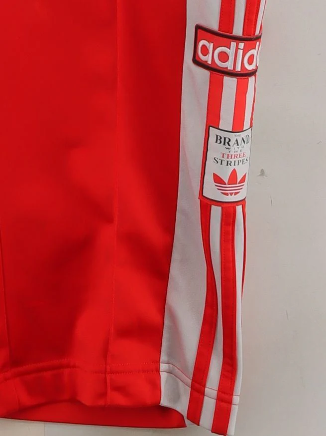Adidas Men's Sports Bottoms XL Red Striped 100% Polyester Sweatpants - Image 4