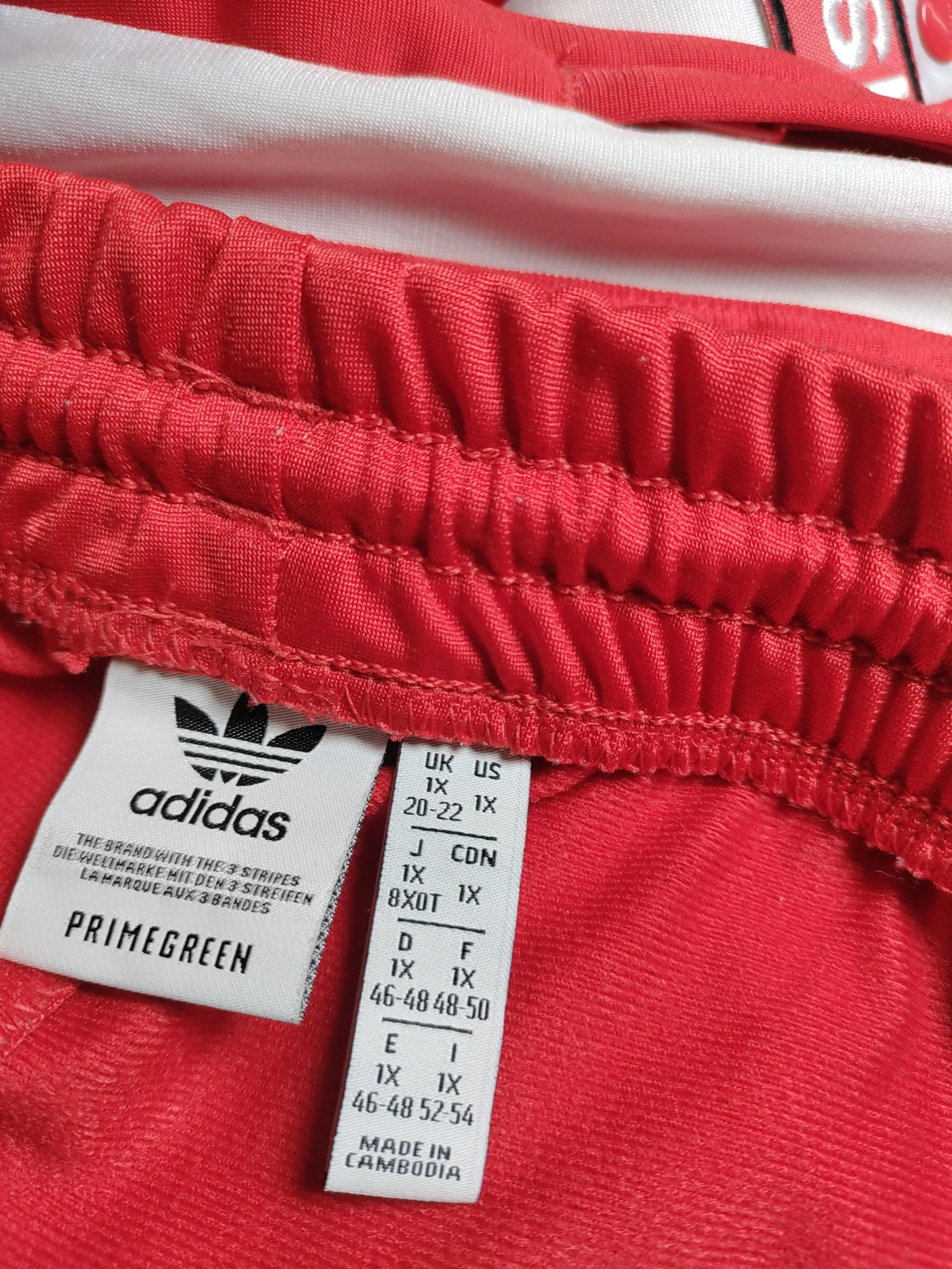 Adidas Men's Sports Bottoms XL Red Striped 100% Polyester Sweatpants - Image 6
