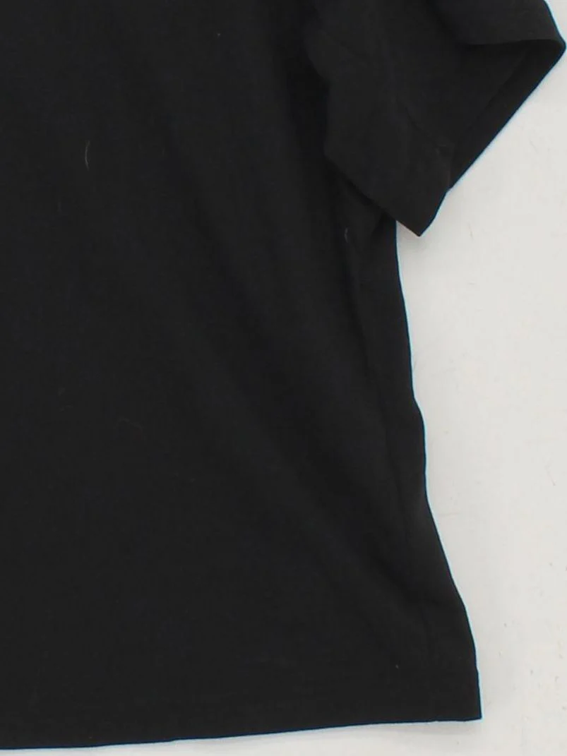 Adidas Men's T-Shirt L Black Graphic Polyester with Viscose Round Neck Basic - Image 4