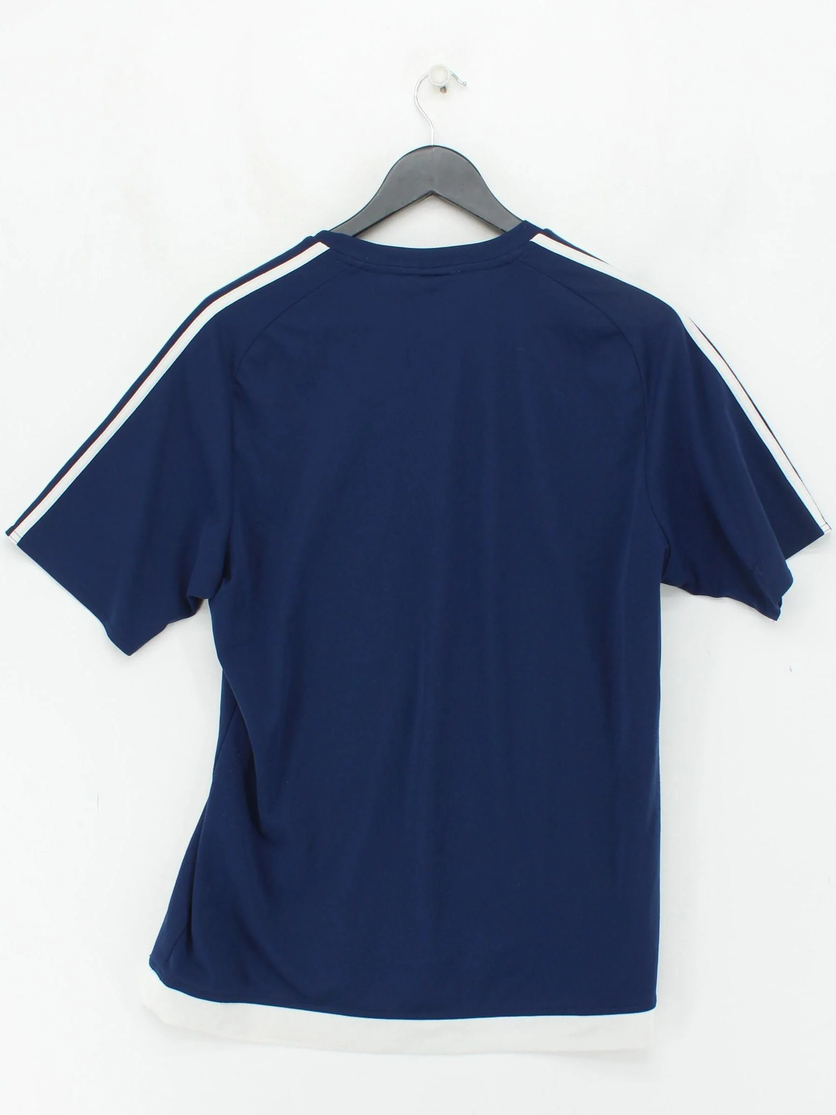 Adidas Men's T-Shirt L Blue 100% Polyester Crew Neck Basic - Image 2