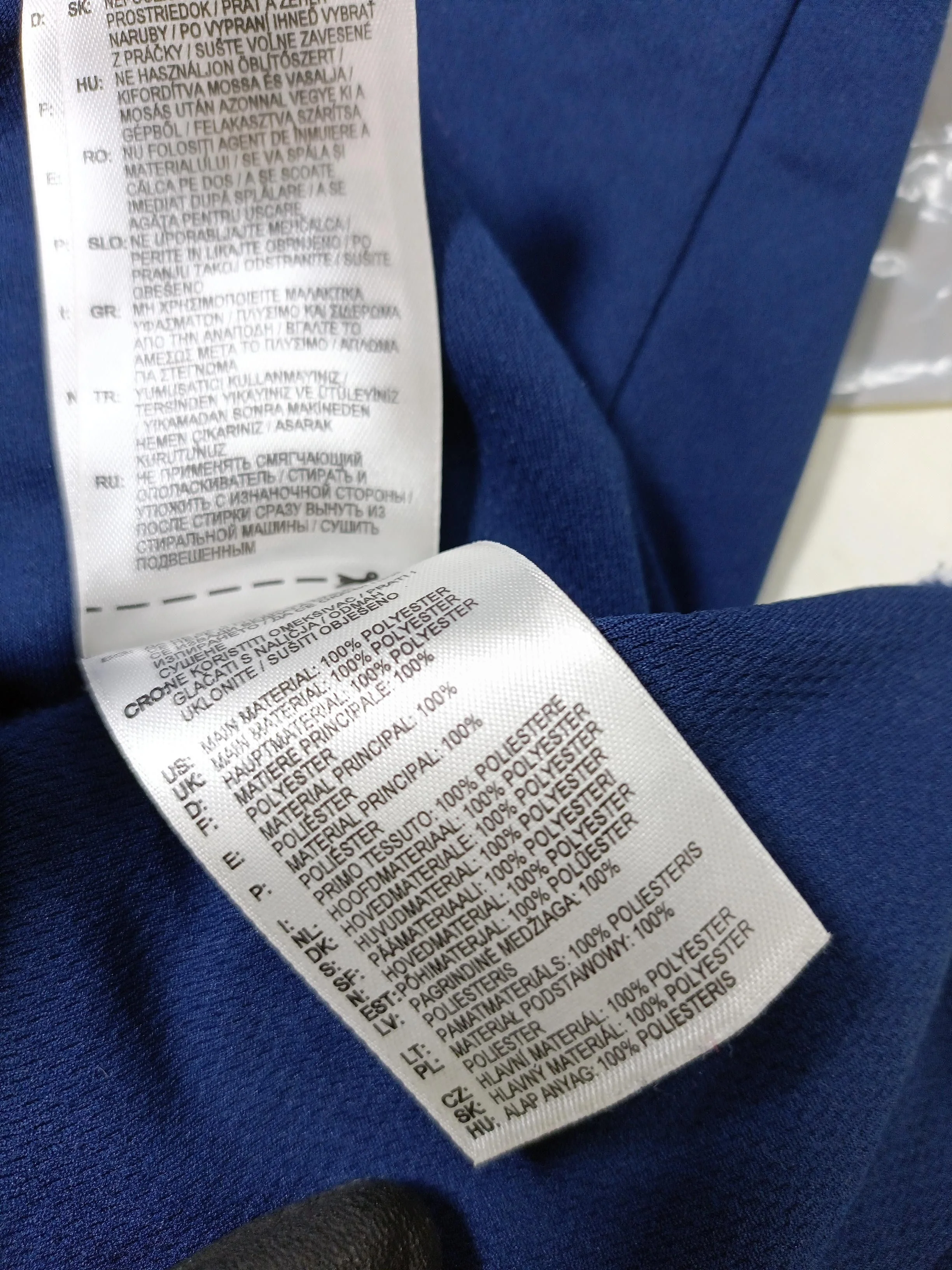 Adidas Men's T-Shirt L Blue 100% Polyester Crew Neck Basic - Image 6