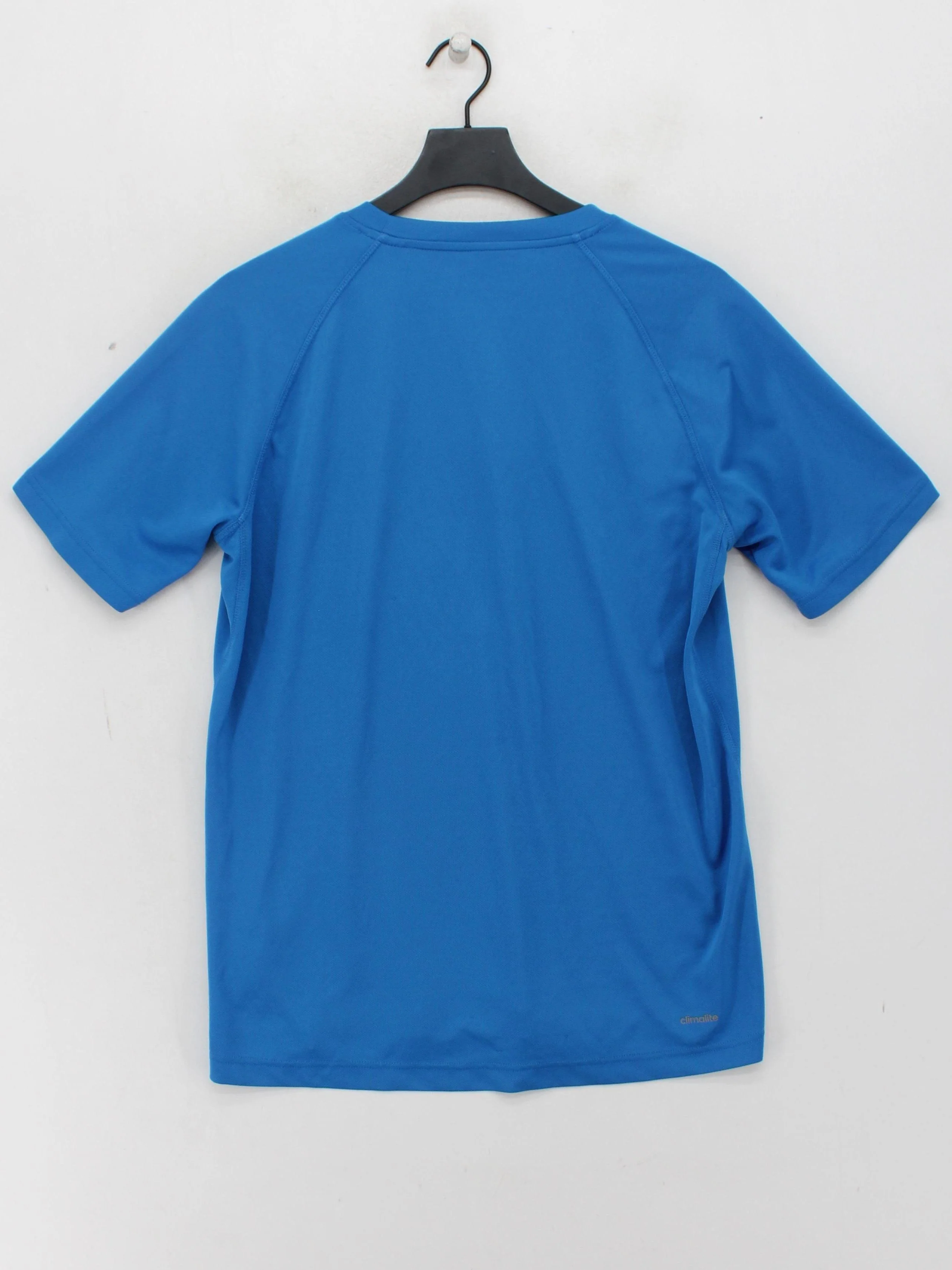 Adidas Men's T-Shirt L Blue 100% Polyester Round Neck Basic - Image 2