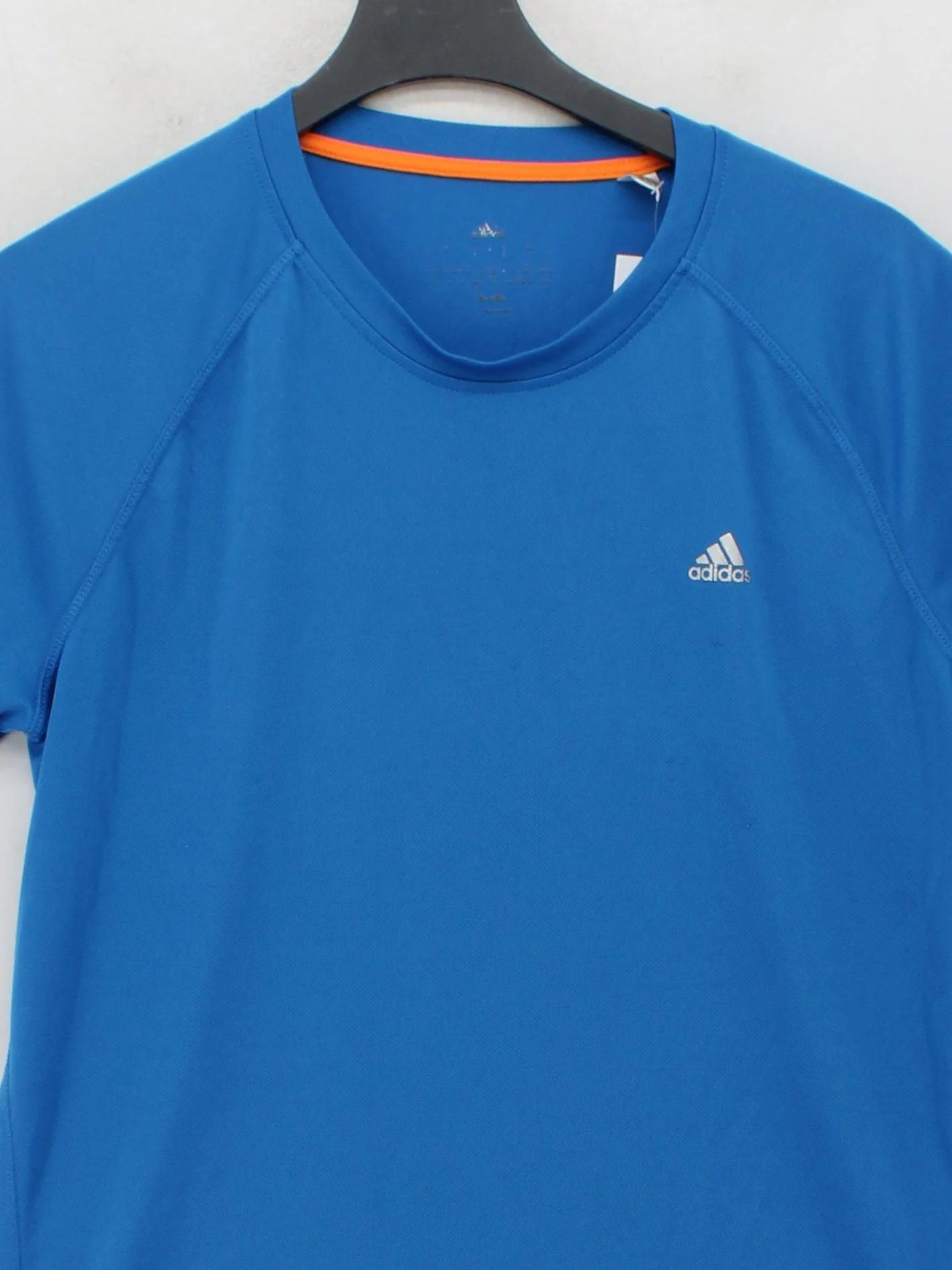 Adidas Men's T-Shirt L Blue 100% Polyester Round Neck Basic - Image 3