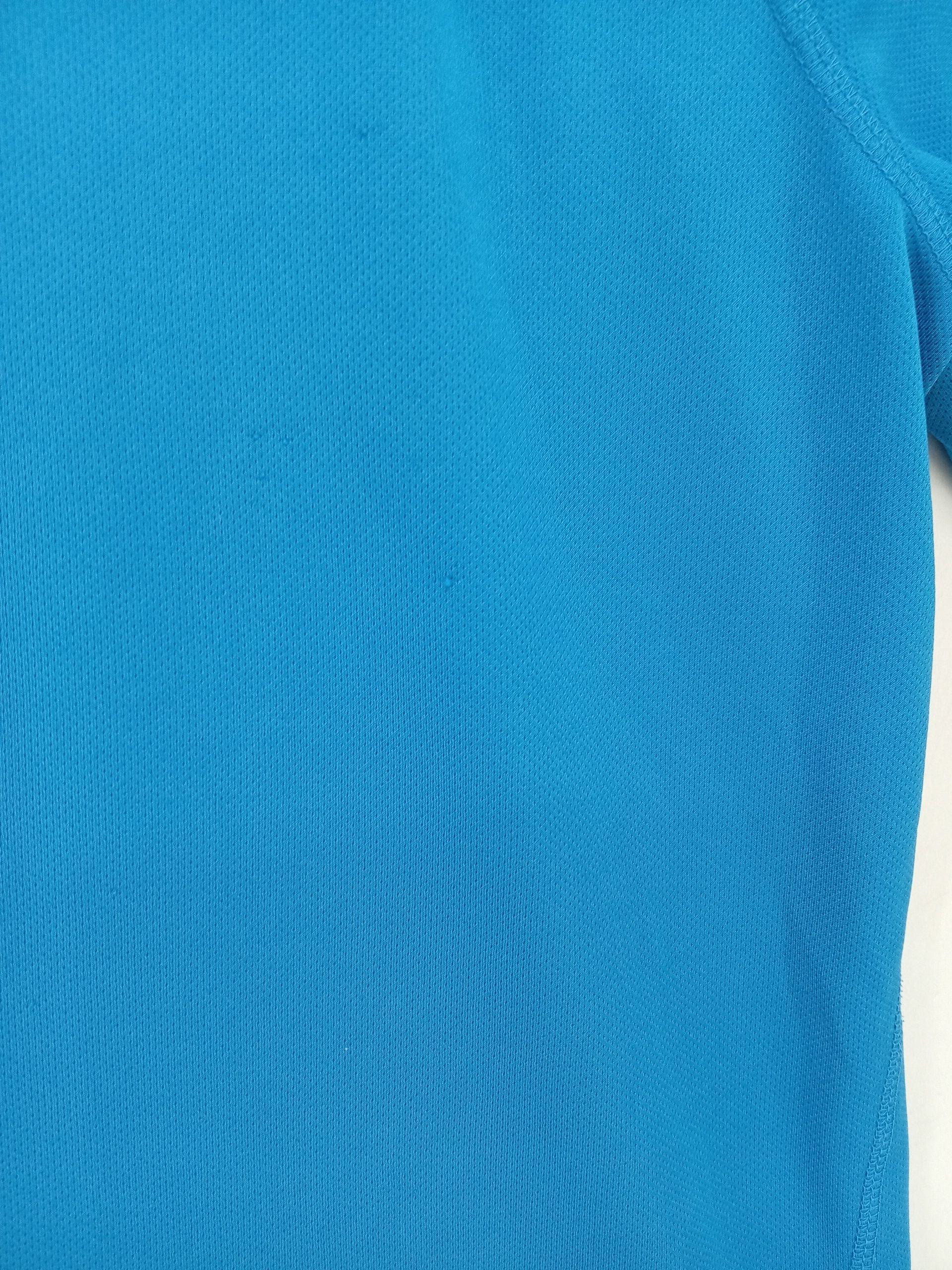 Adidas Men's T-Shirt L Blue 100% Polyester Round Neck Basic - Image 5