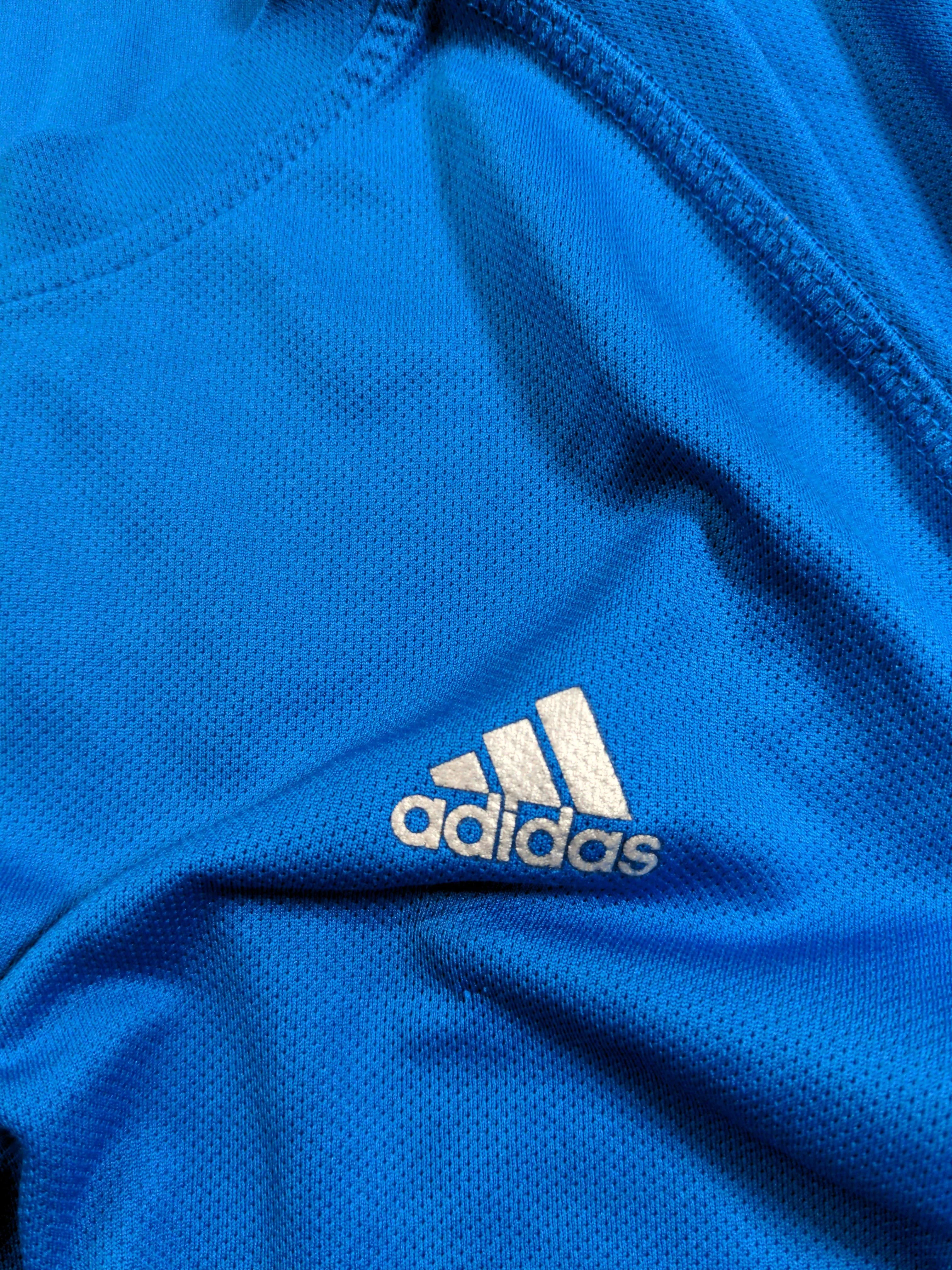 Adidas Men's T-Shirt L Blue 100% Polyester Round Neck Basic - Image 6