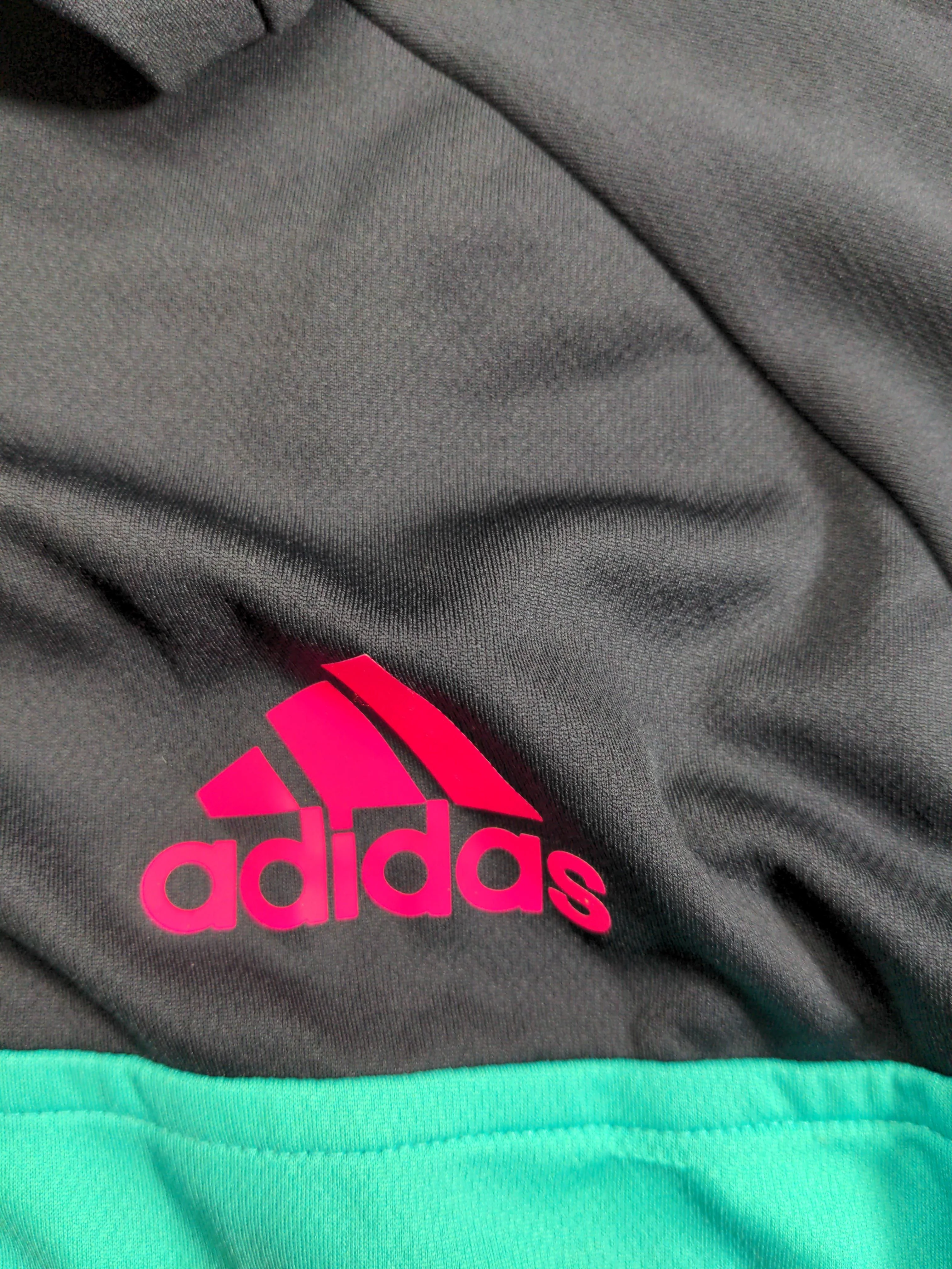 Adidas Men's T-Shirt L Blue Striped 100% Polyester Round Neck Basic - Image 5