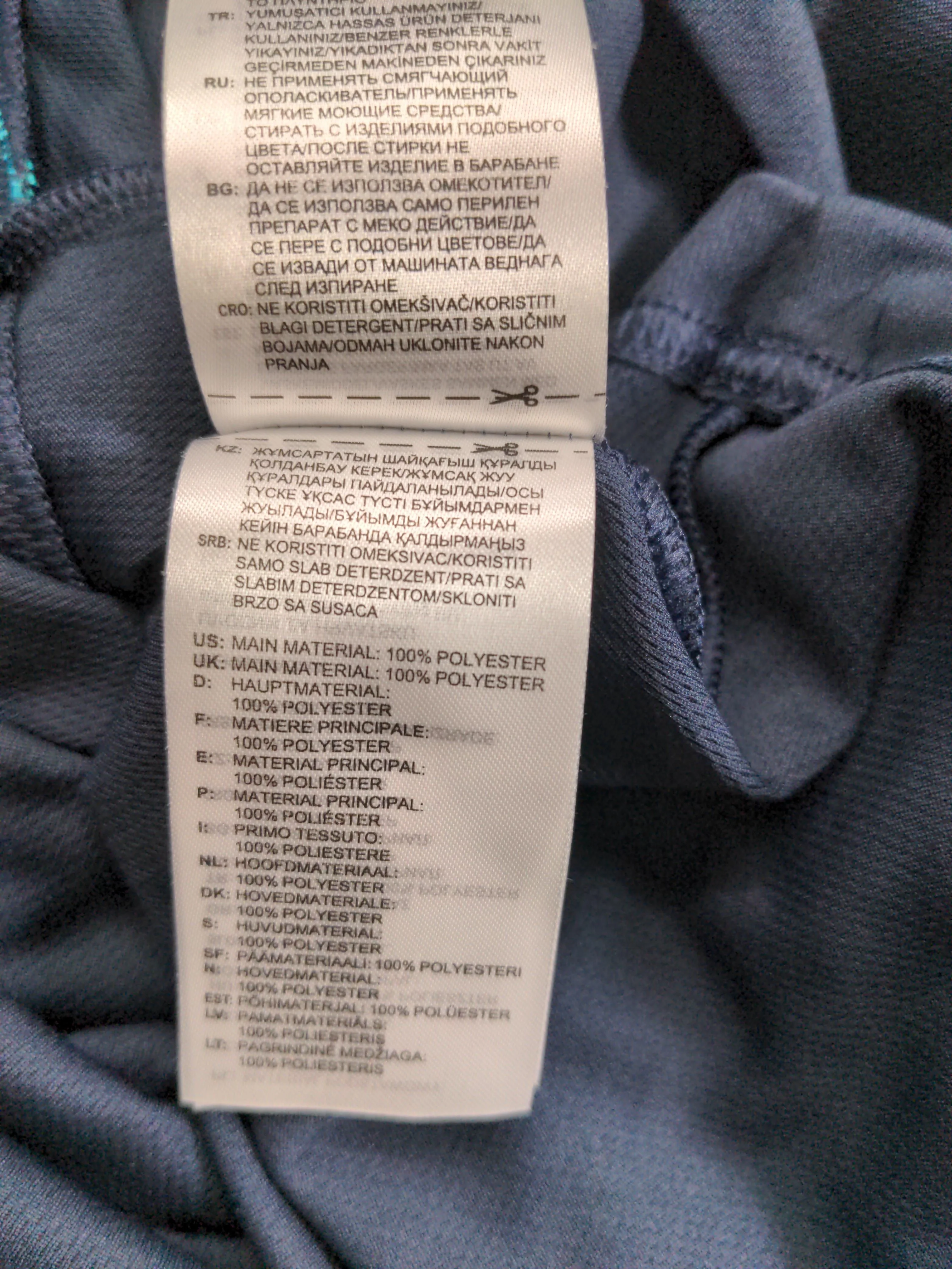 Adidas Men's T-Shirt L Blue Striped 100% Polyester Round Neck Basic - Image 6