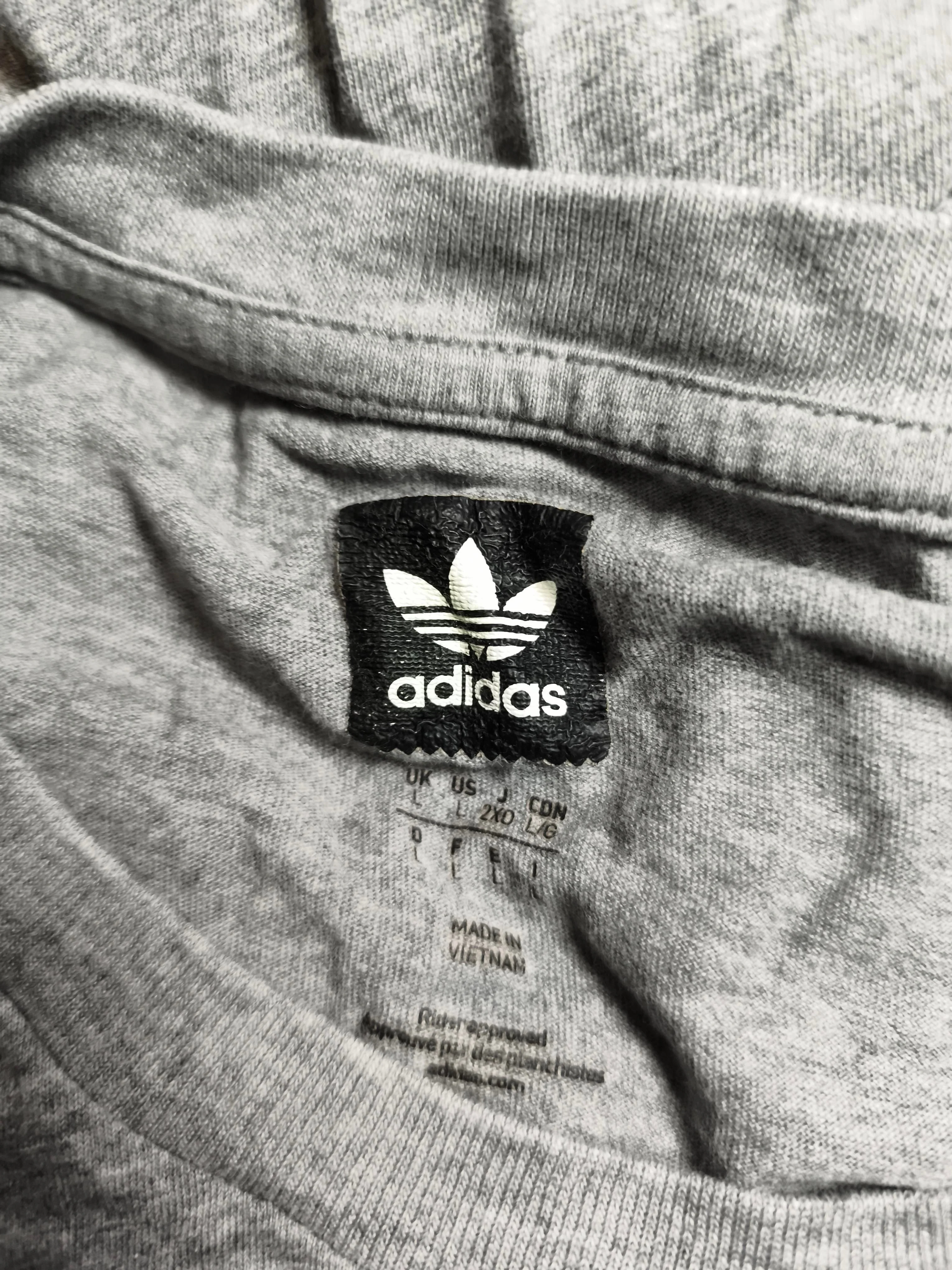 Adidas Men's T-Shirt L Grey Graphic 100% Cotton Basic - Image 5