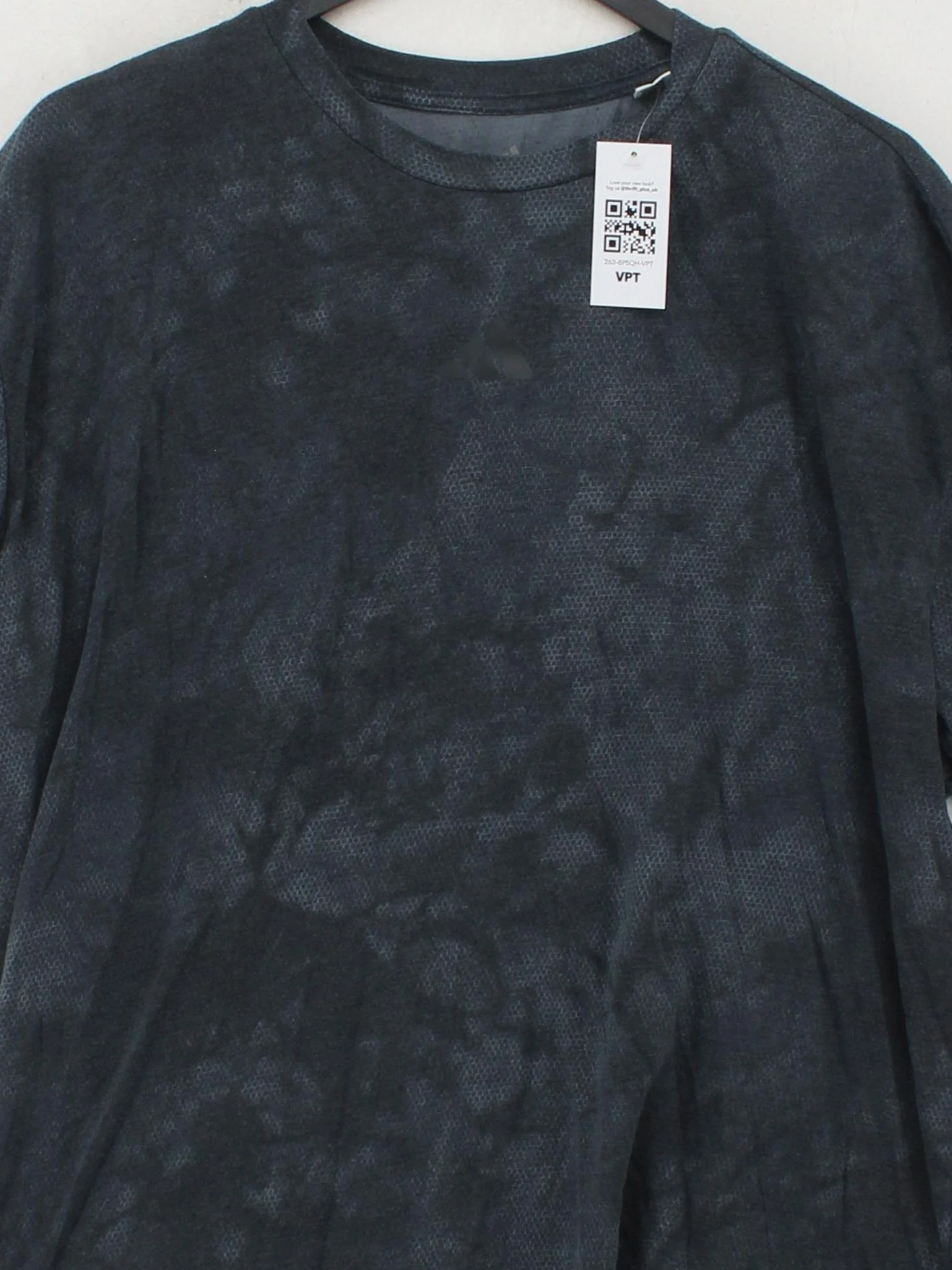 Adidas Men's T-Shirt L Grey Graphic Polyester with Cotton Round Neck Basic - Image 3