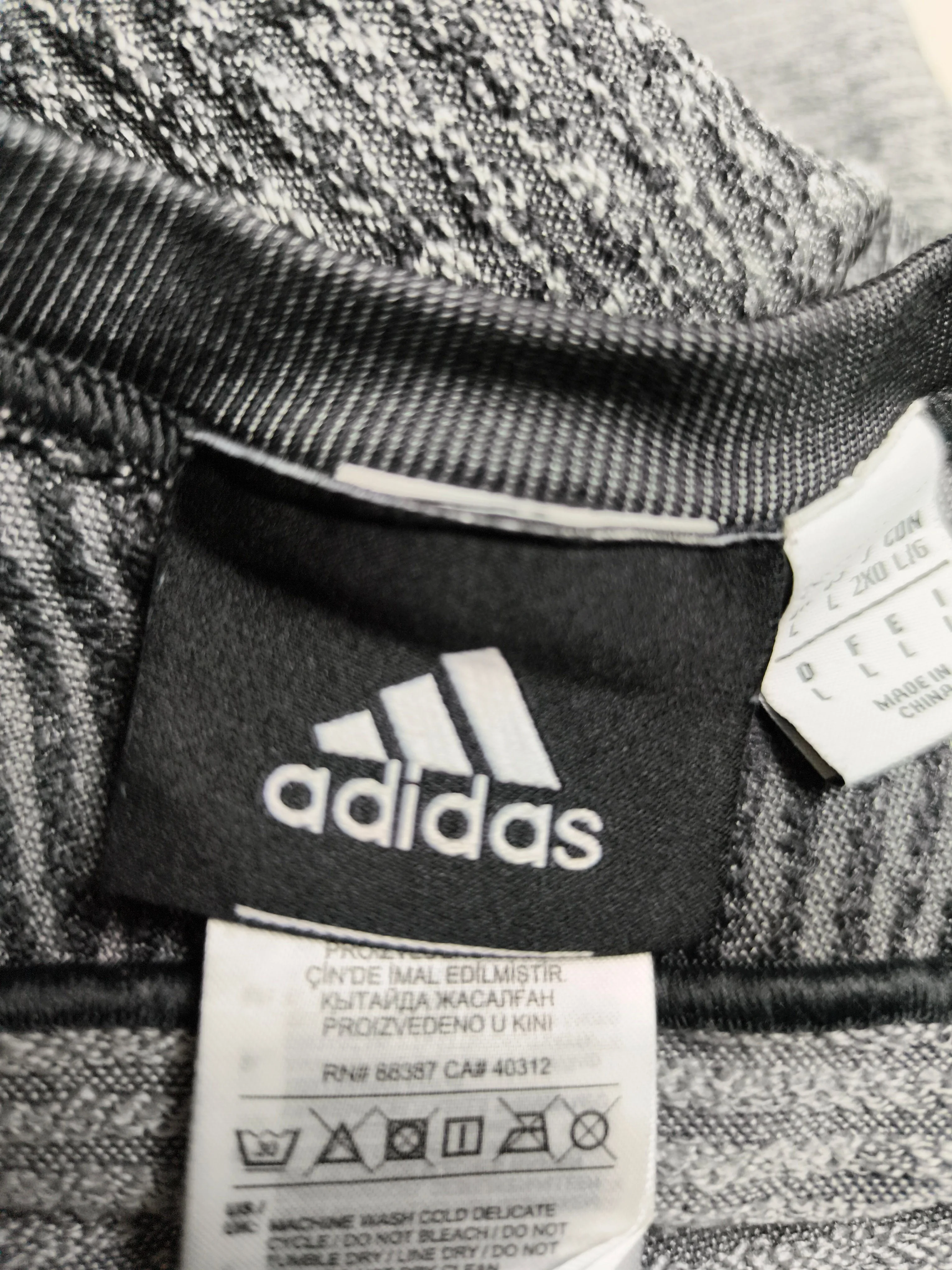 Adidas Men's T-Shirt L Grey Polyester with Nylon, Spandex Round Neck Basic - Image 5