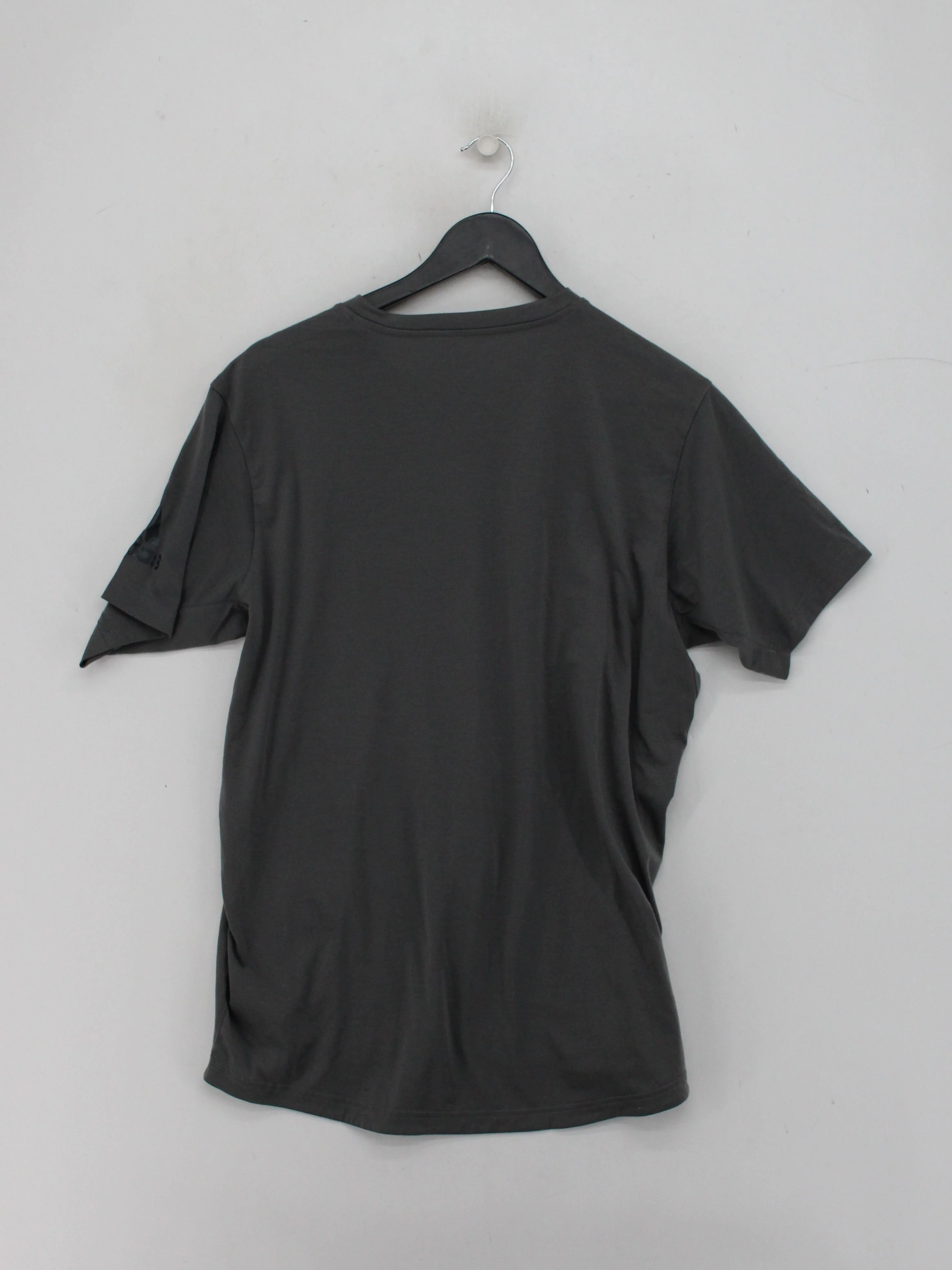 Adidas Men's T-Shirt L Grey Polyester with Spandex Crew Neck Basic - Image 2