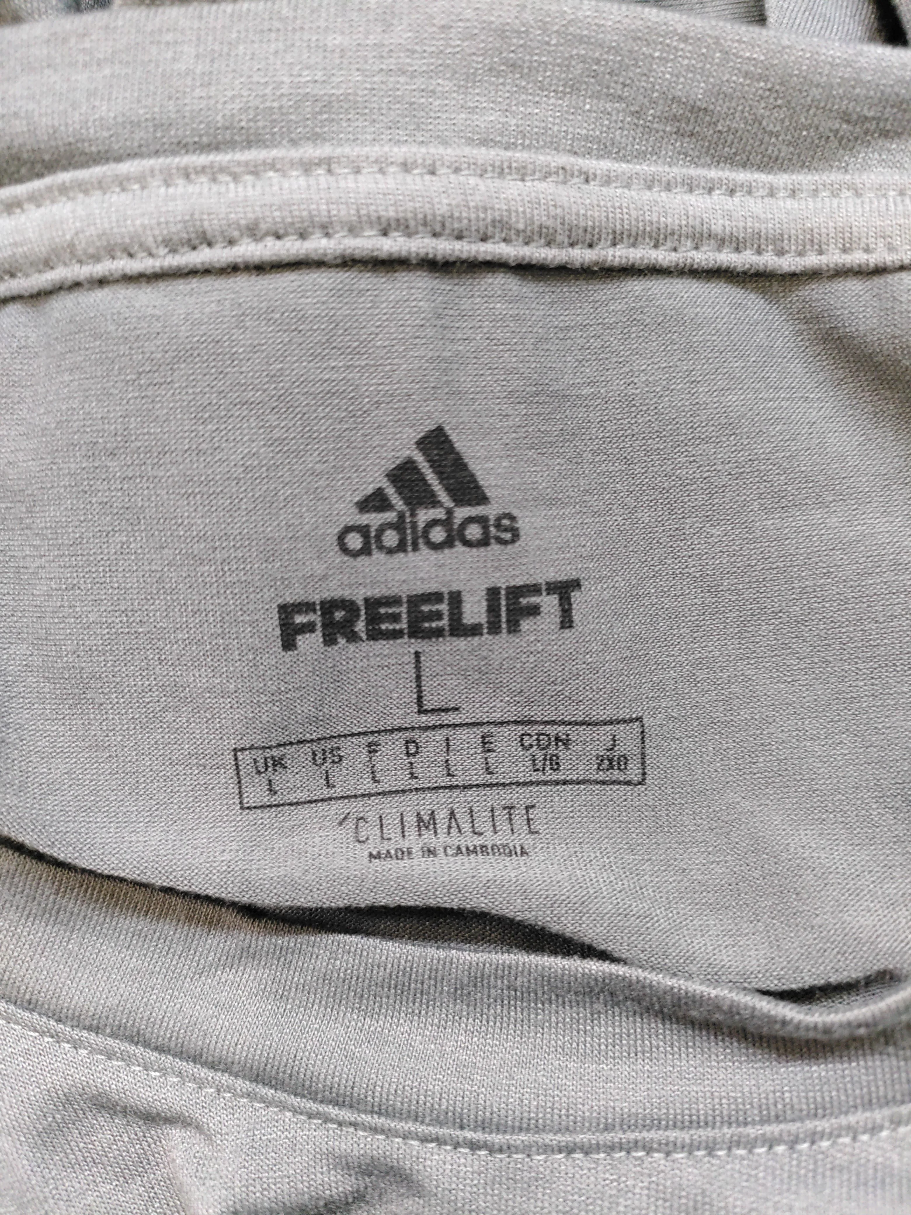 Adidas Men's T-Shirt L Grey Polyester with Spandex Crew Neck Basic - Image 5