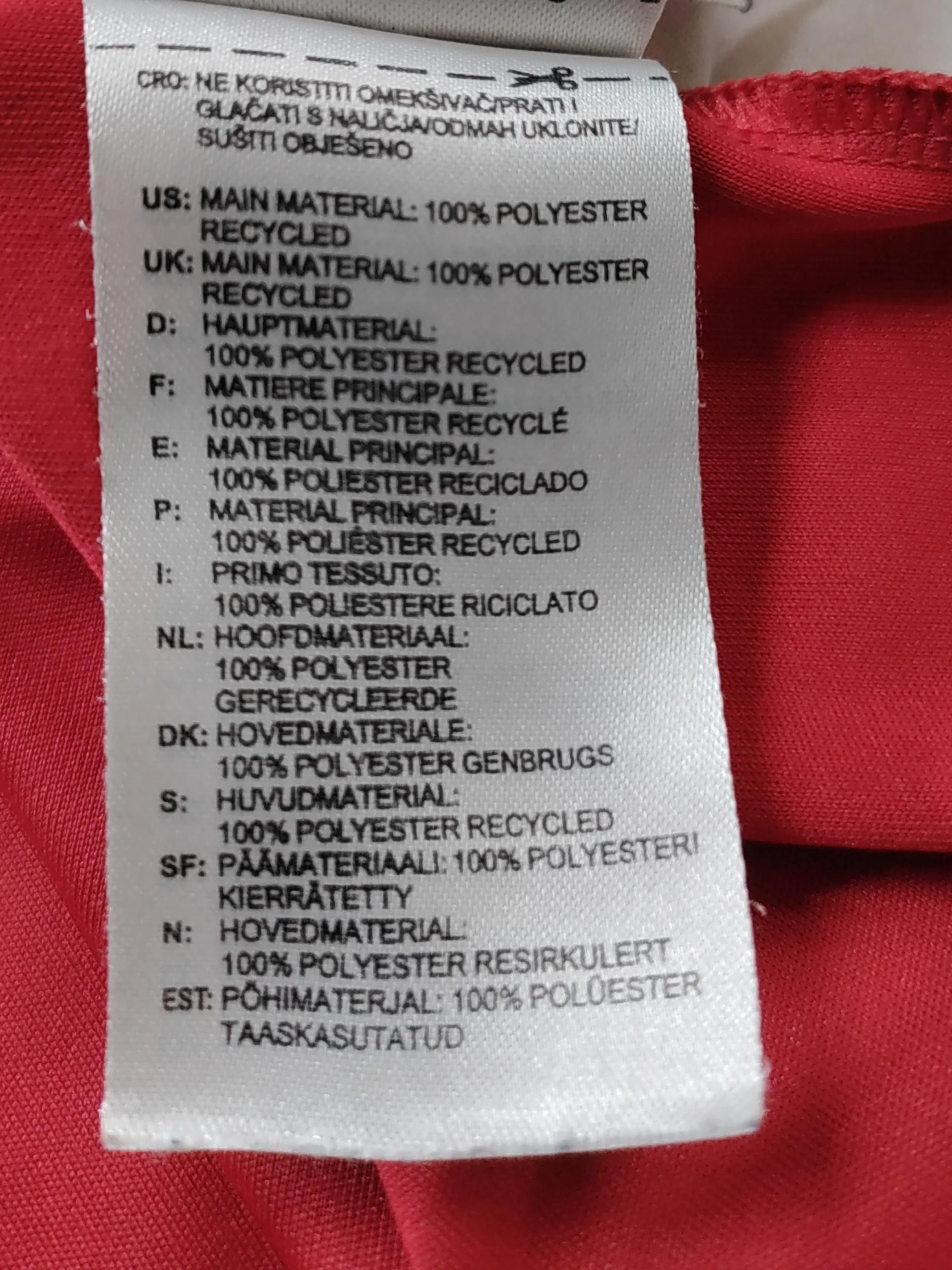 Adidas Men's T-Shirt L Red Striped 100% Polyester Round Neck Basic - Image 7