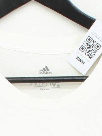 Adidas Men's T-Shirt L White 100% Cotton Basic - Image 3