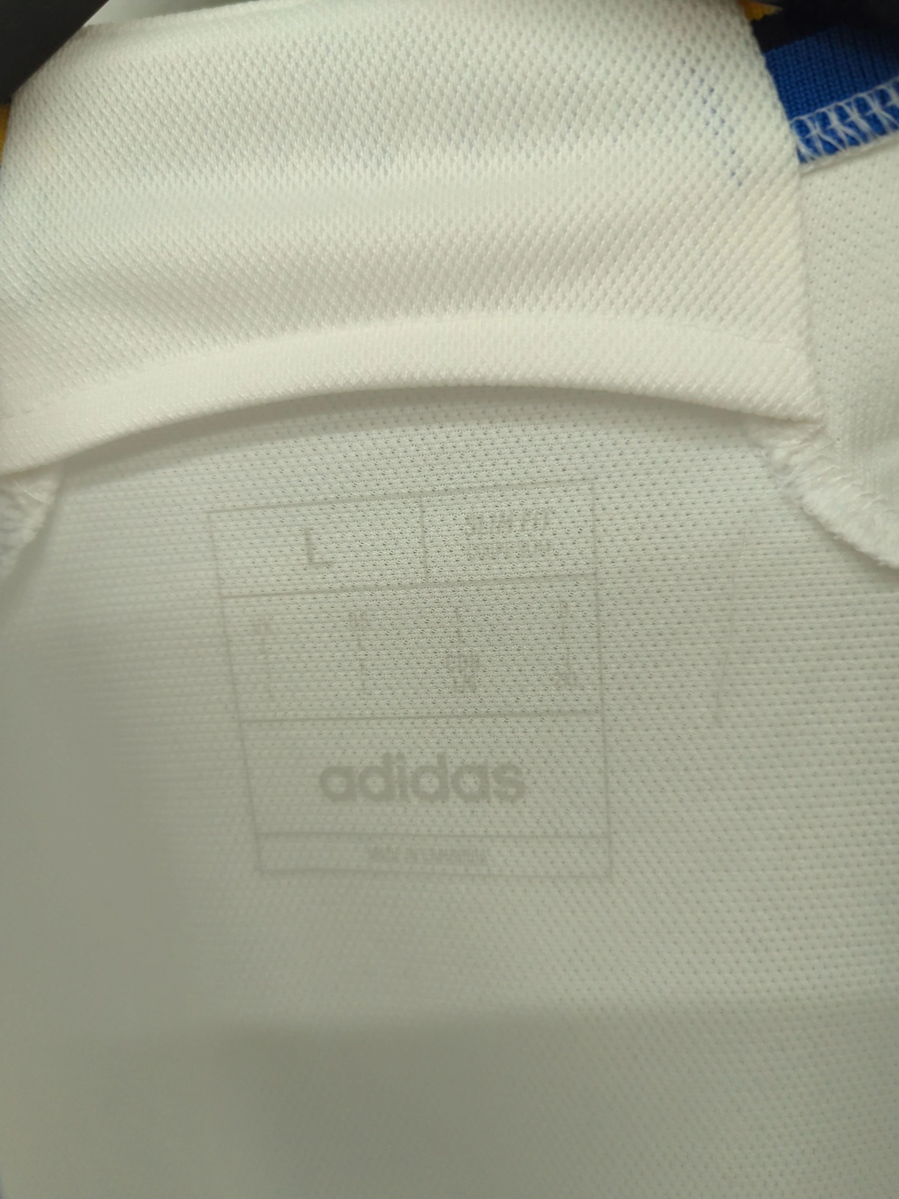 Adidas Men's T-Shirt L White 100% Polyester Crew Neck Basic New with tags - Image 5