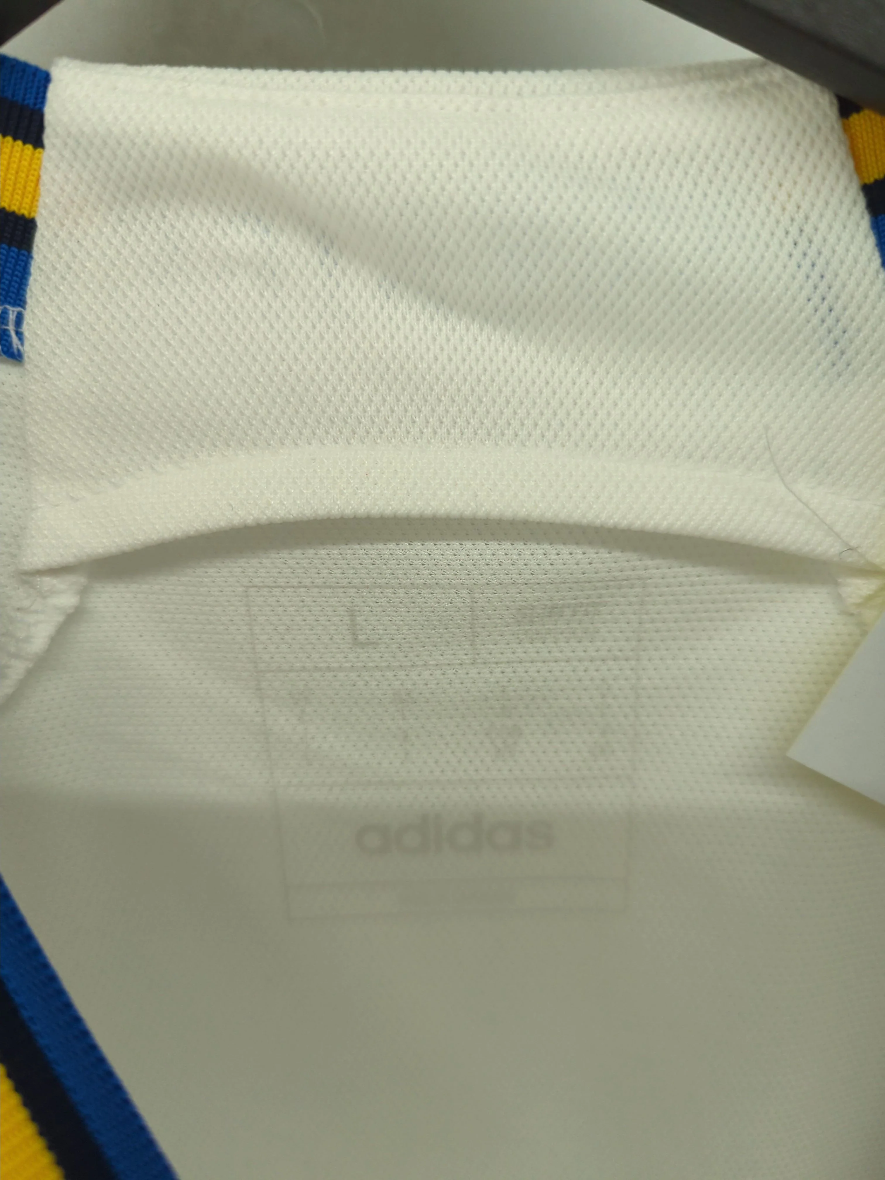 Adidas Men's T-Shirt L White 100% Polyester Crew Neck Basic New with tags - Image 5