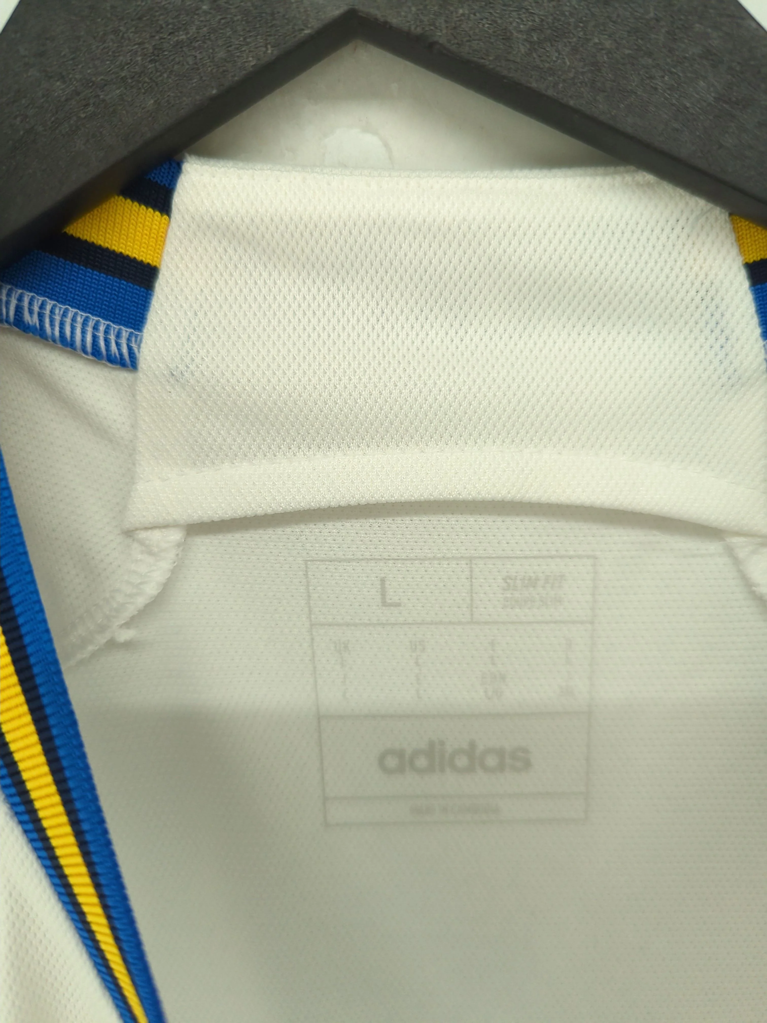 Adidas Men's T-Shirt L White 100% Polyester Crew Neck Basic New with tags - Image 5