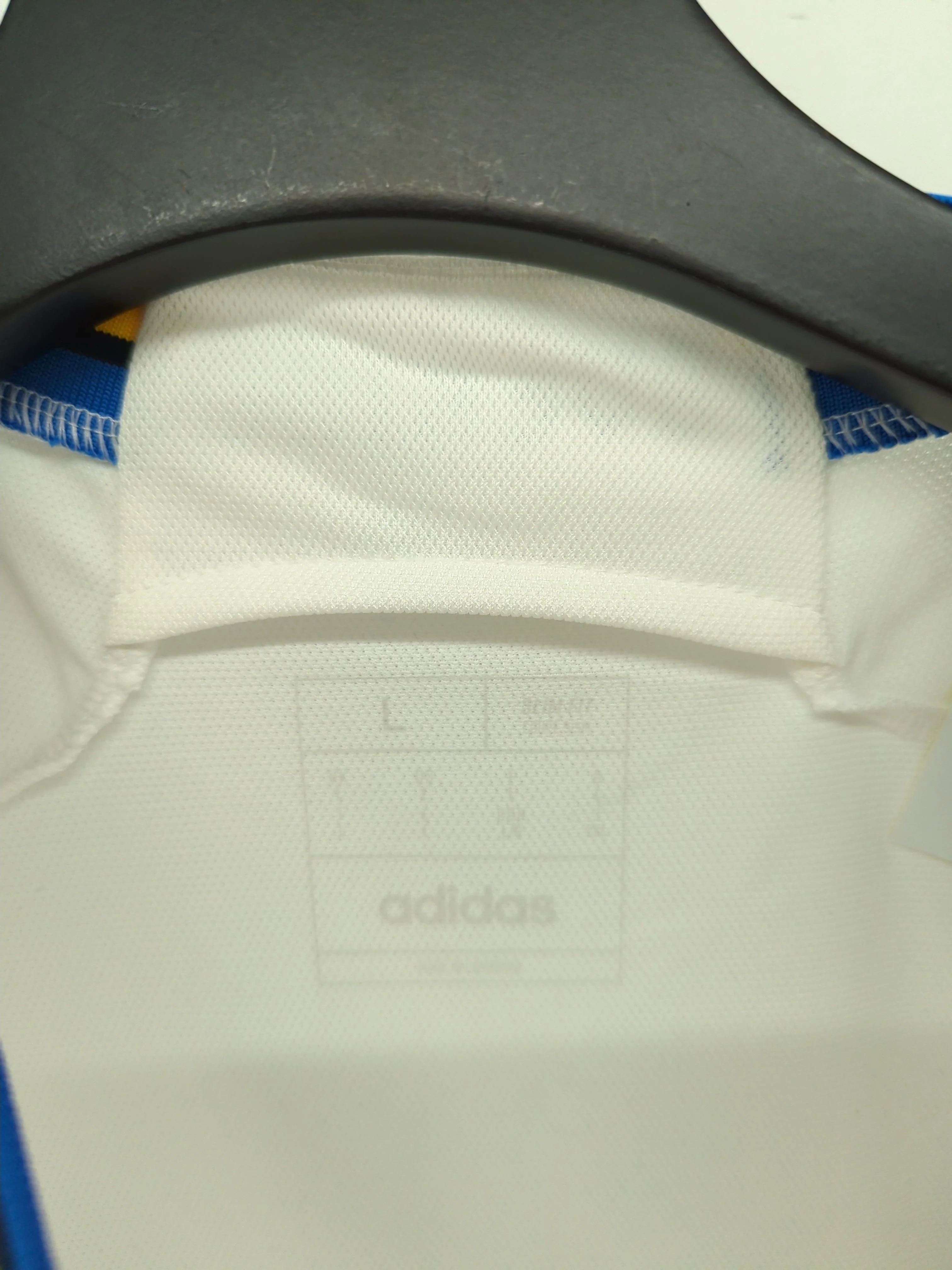 Adidas Men's T-Shirt L White 100% Polyester Crew Neck Basic New with tags - Image 5