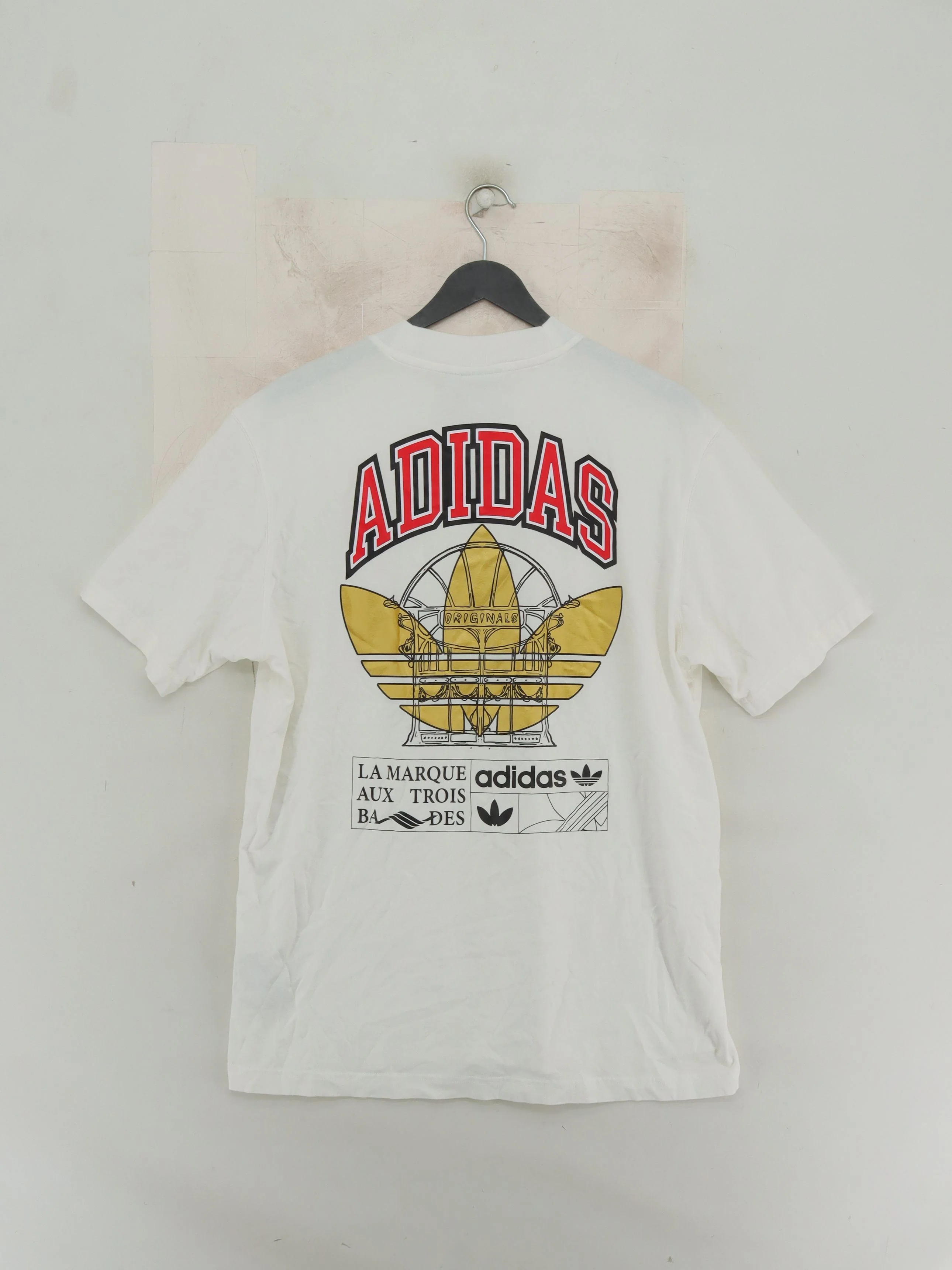 Adidas Men's T-Shirt L White Graphic 100% Cotton Basic - Image 2