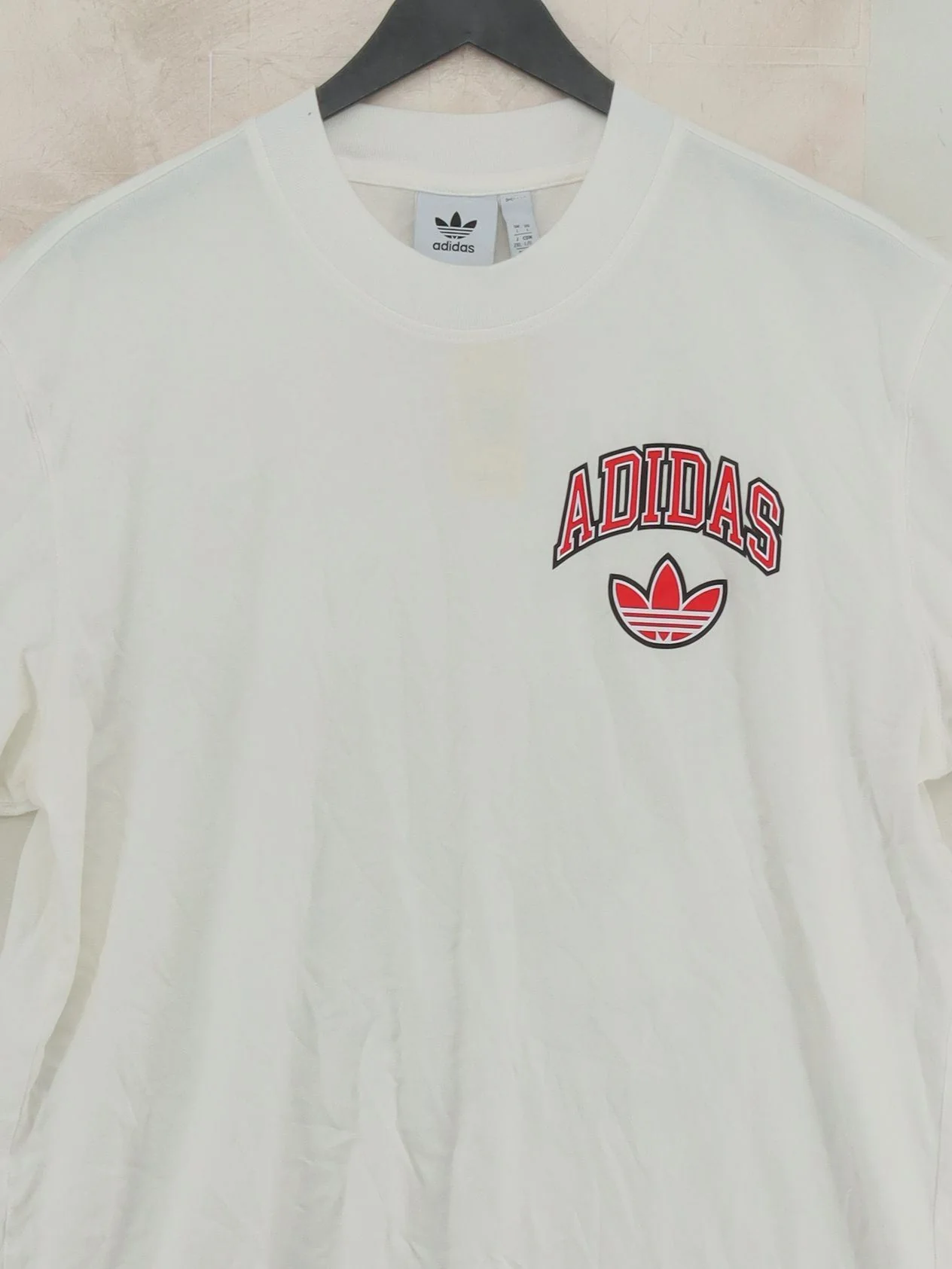 Adidas Men's T-Shirt L White Graphic 100% Cotton Basic - Image 3