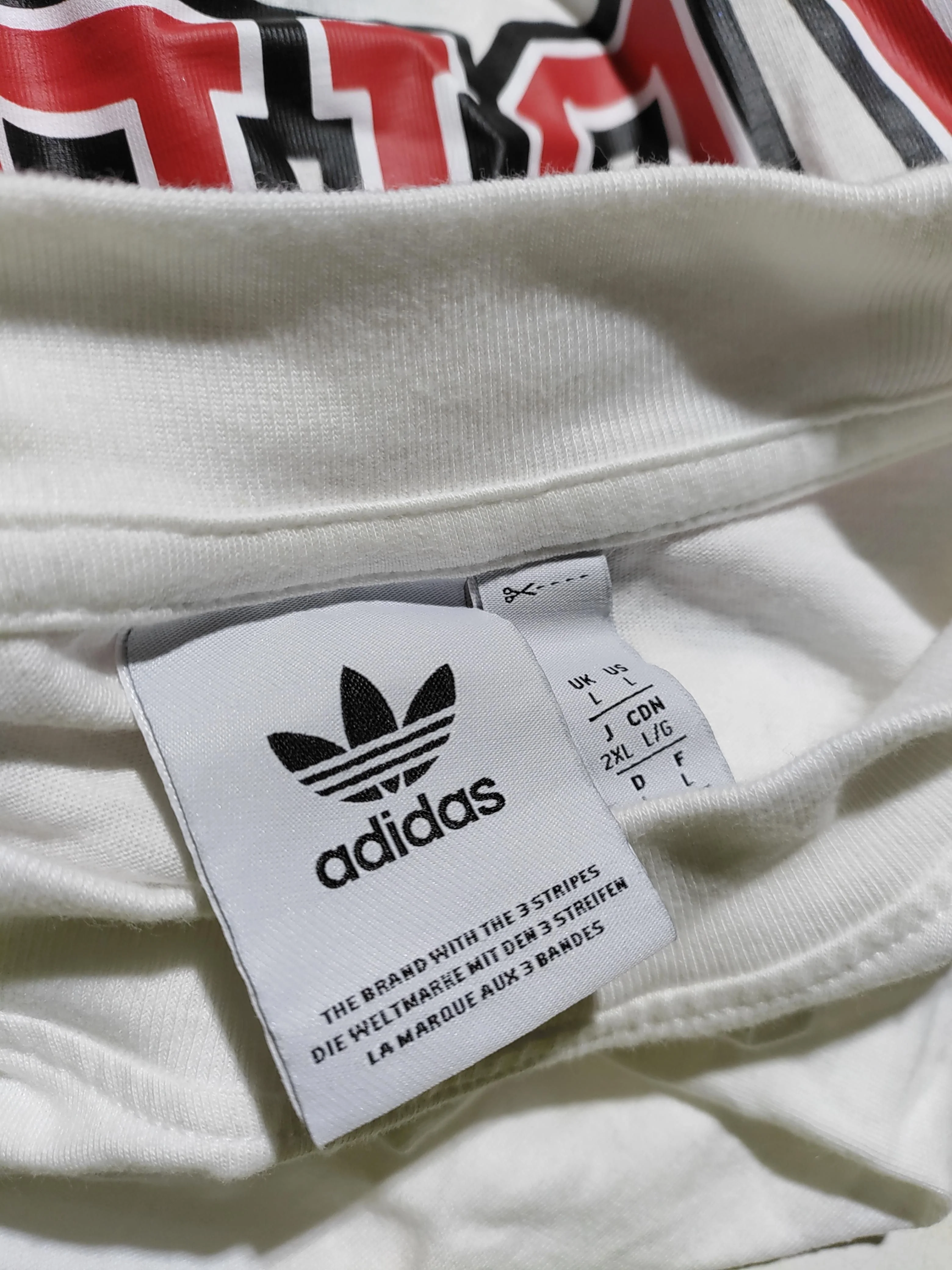 Adidas Men's T-Shirt L White Graphic 100% Cotton Basic - Image 5