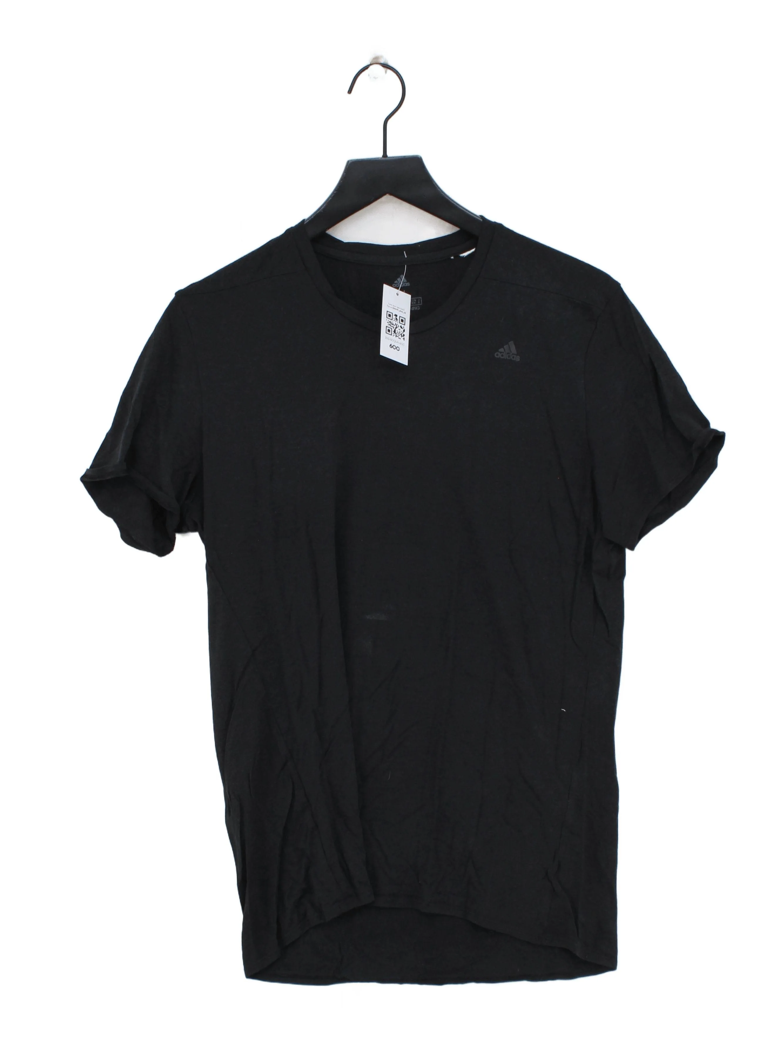Adidas Men's T-Shirt M Black 100% Other Round Neck Basic