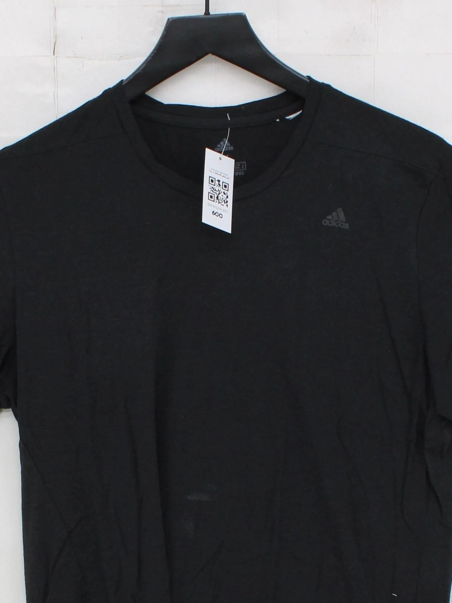 Adidas Men's T-Shirt M Black 100% Other Round Neck Basic - Image 3