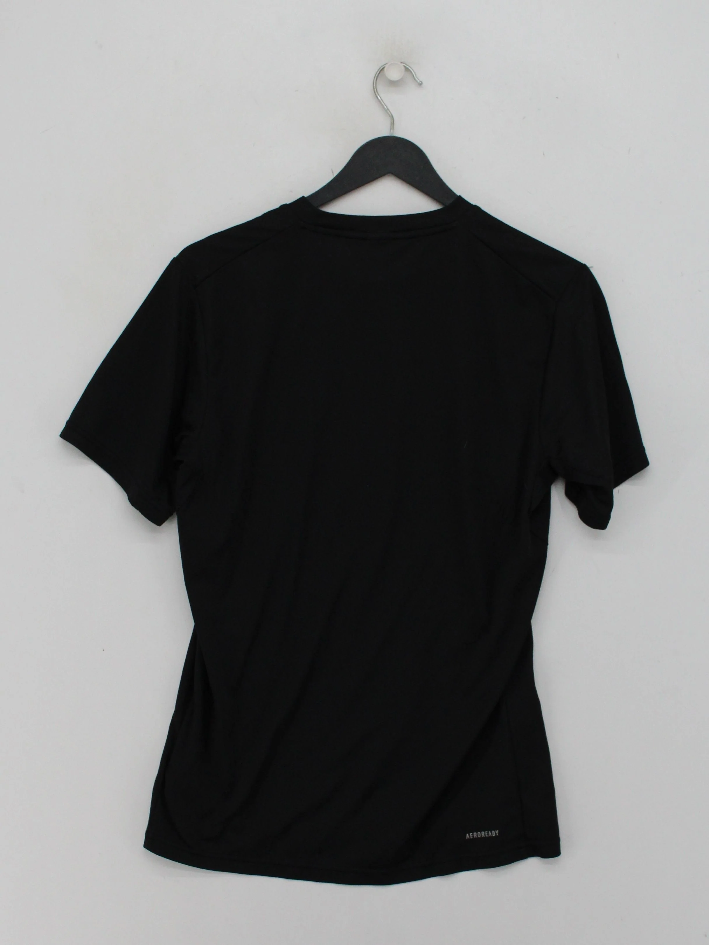 Adidas Men's T-Shirt M Black 100% Polyester Round Neck Basic - Image 2