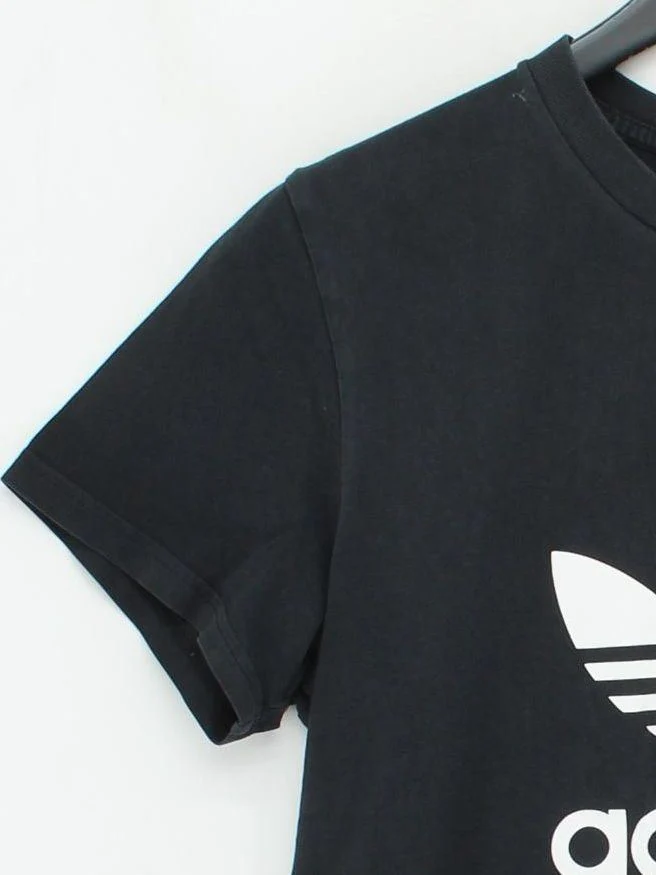 Adidas Men's T-Shirt M Black Graphic 100% Cotton Basic - Image 4