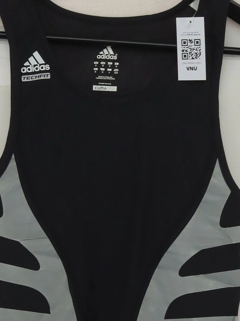 Adidas Men's T-Shirt M Black Nylon with Spandex Sleeveless Round Neck Basic - Image 3