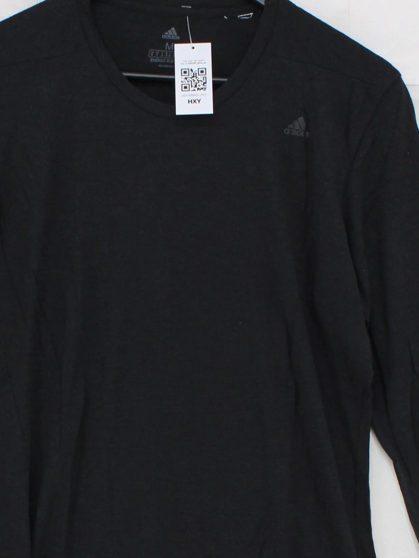 Adidas Men's T-Shirt M Black Polyester with Cotton, Viscose Round Neck Basic - Image 3