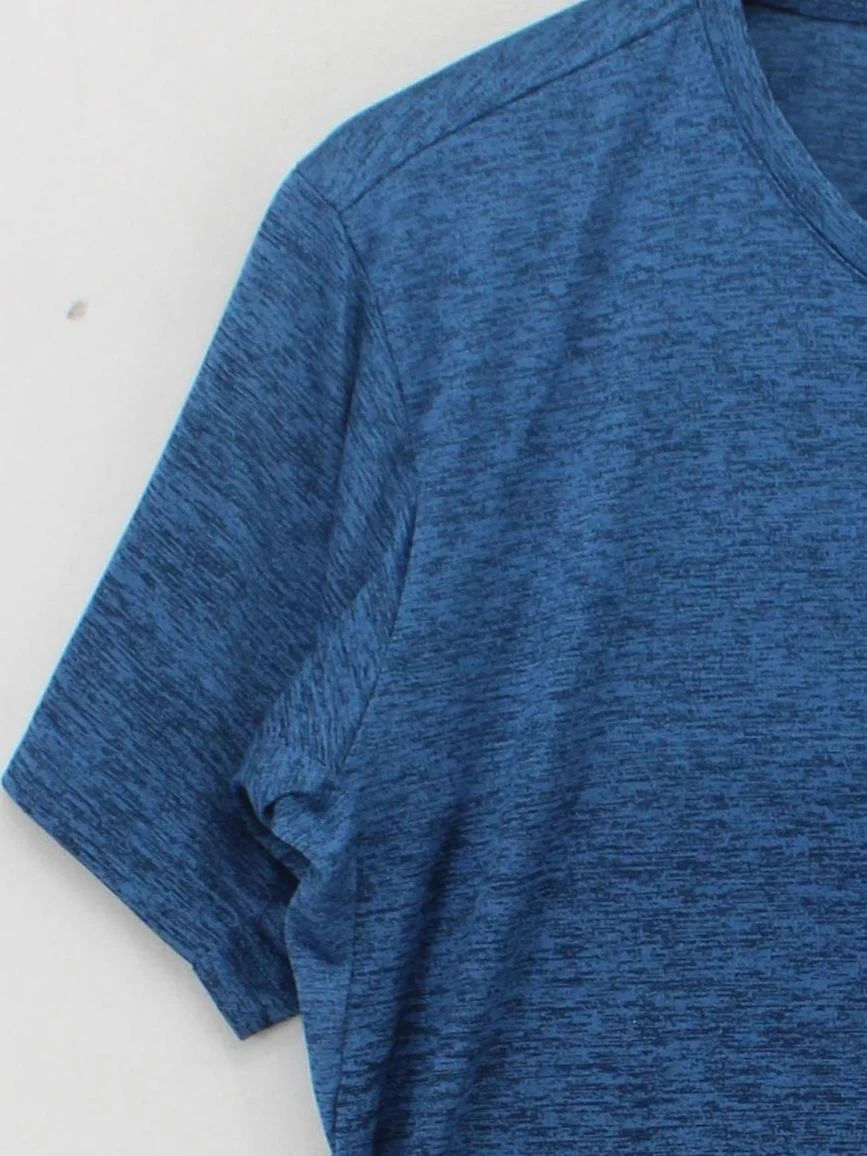 Adidas Men's T-Shirt M Blue 100% Other Round Neck Basic - Image 4