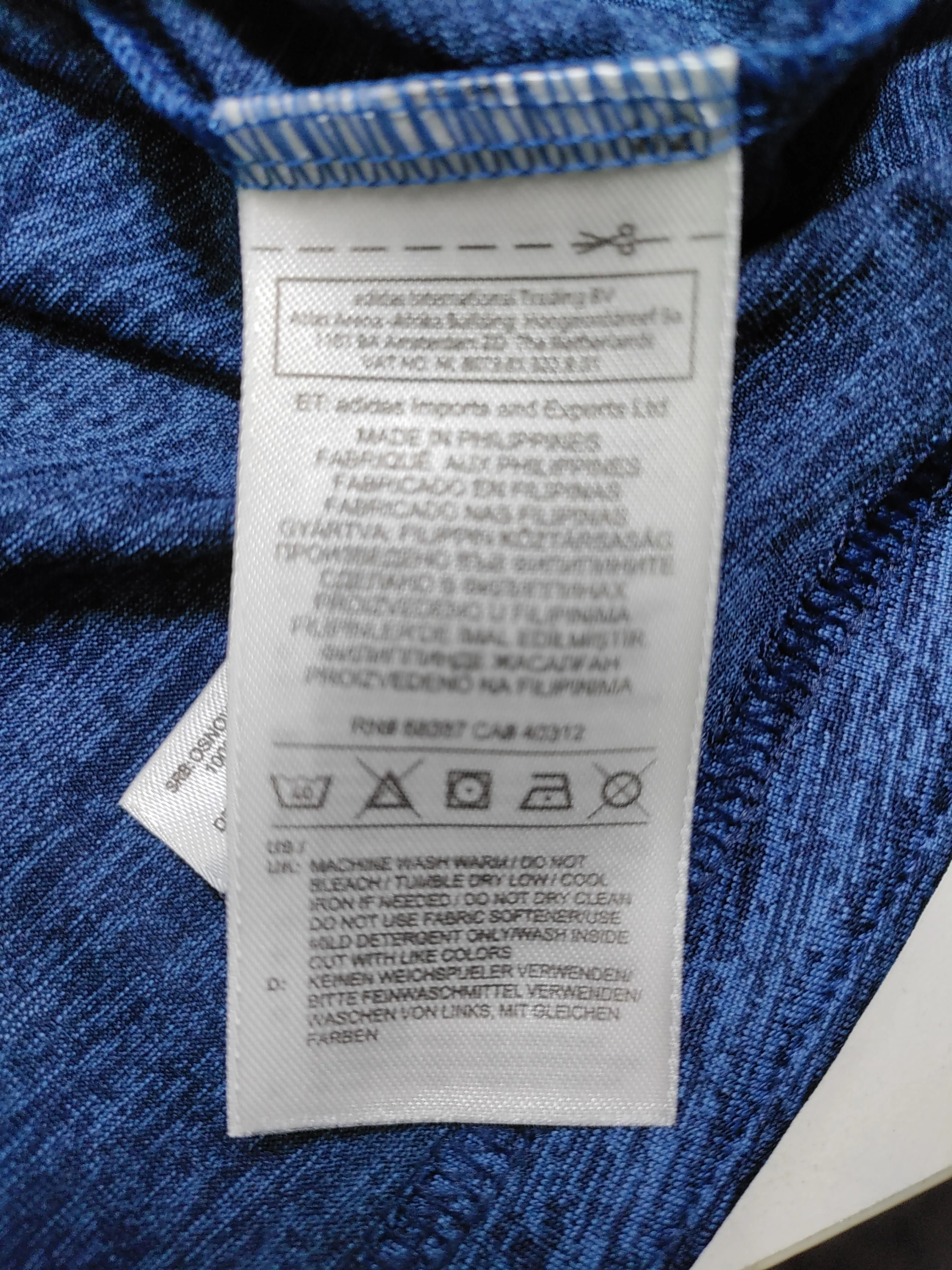 Adidas Men's T-Shirt M Blue 100% Other Round Neck Basic - Image 6