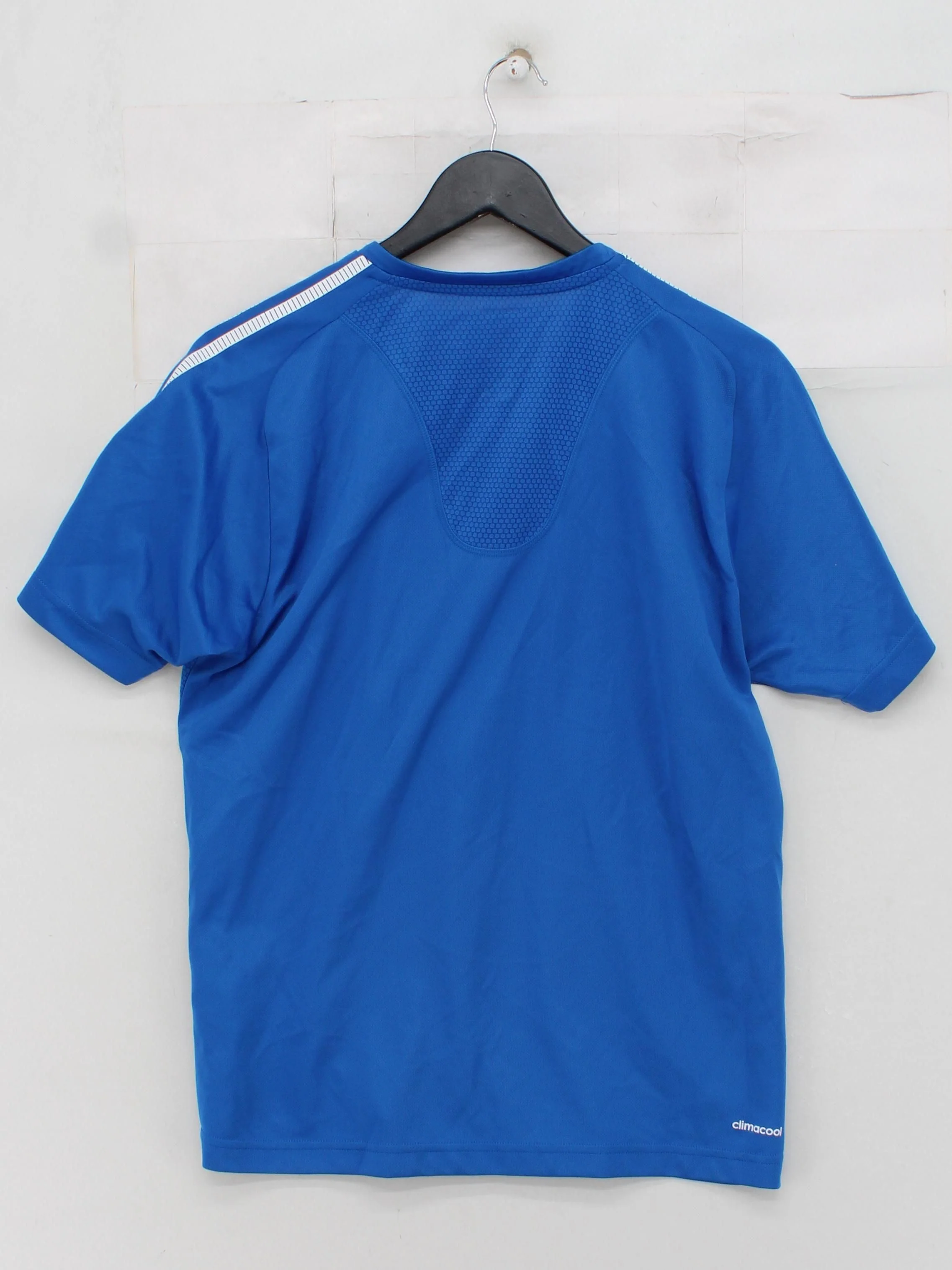 Adidas Men's T-Shirt M Blue 100% Polyester Crew Neck Basic - Image 2