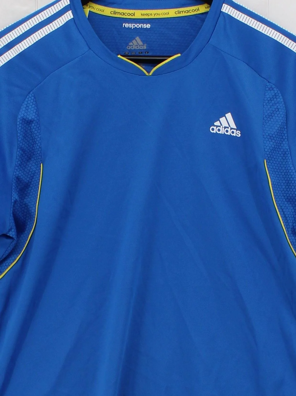 Adidas Men's T-Shirt M Blue 100% Polyester Crew Neck Basic - Image 3