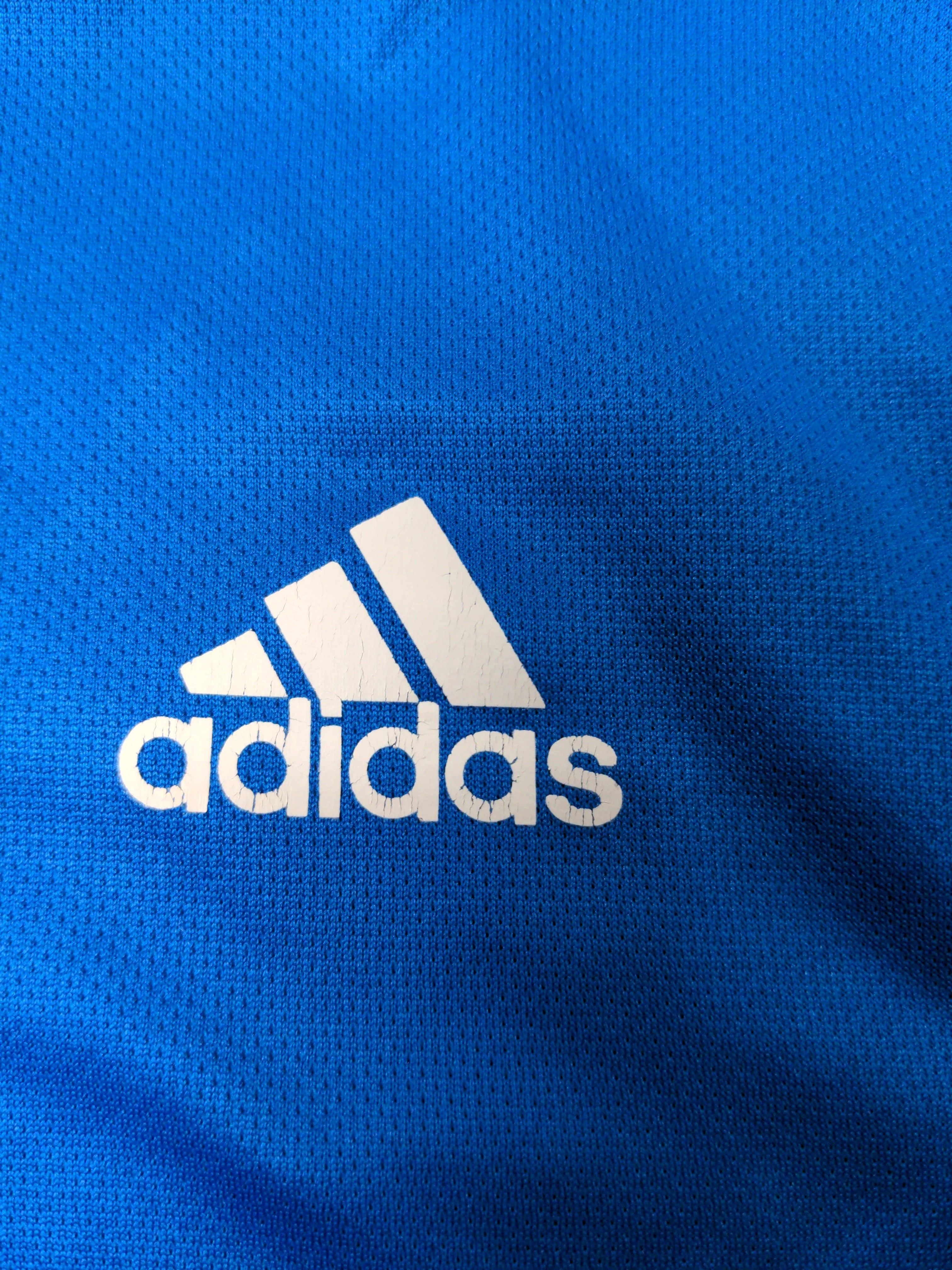 Adidas Men's T-Shirt M Blue 100% Polyester Crew Neck Basic - Image 5