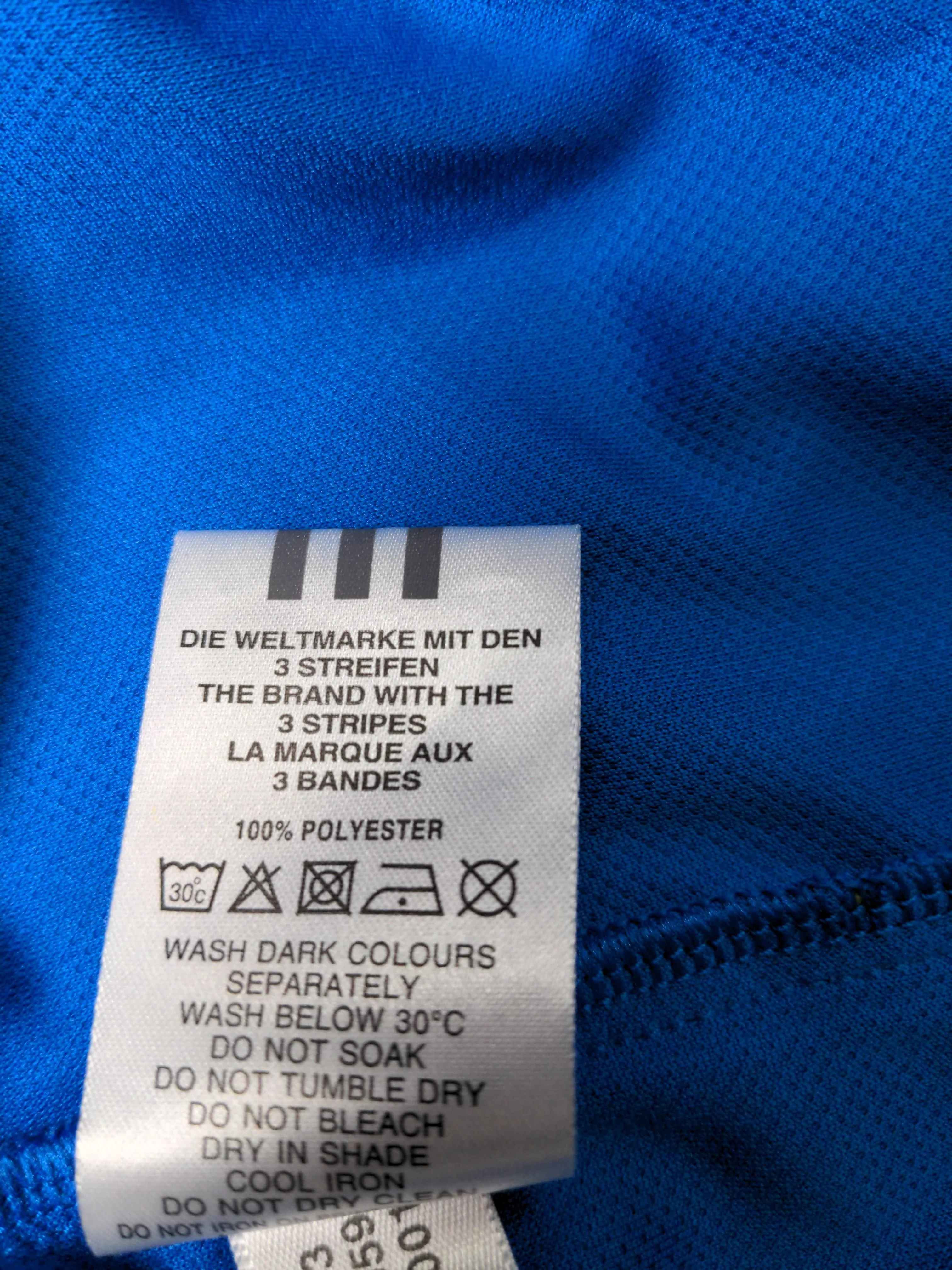 Adidas Men's T-Shirt M Blue 100% Polyester Crew Neck Basic - Image 6