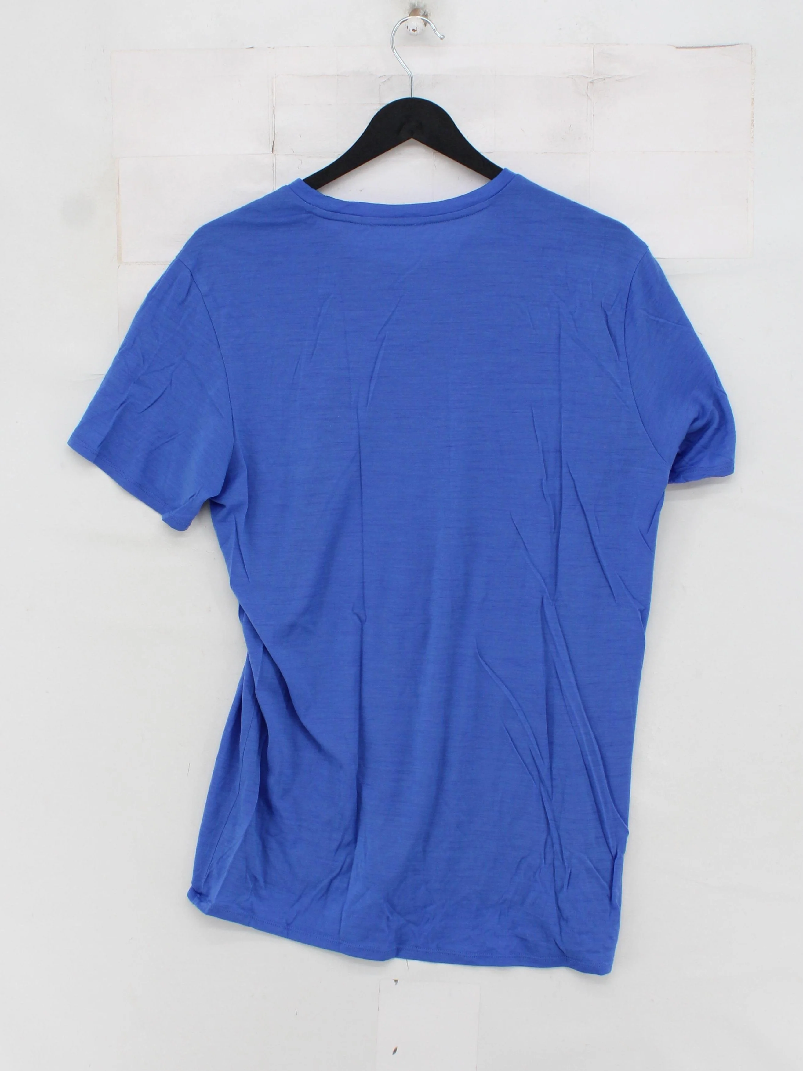 Adidas Men's T-Shirt M Blue 100% Polyester Crew Neck Basic - Image 2