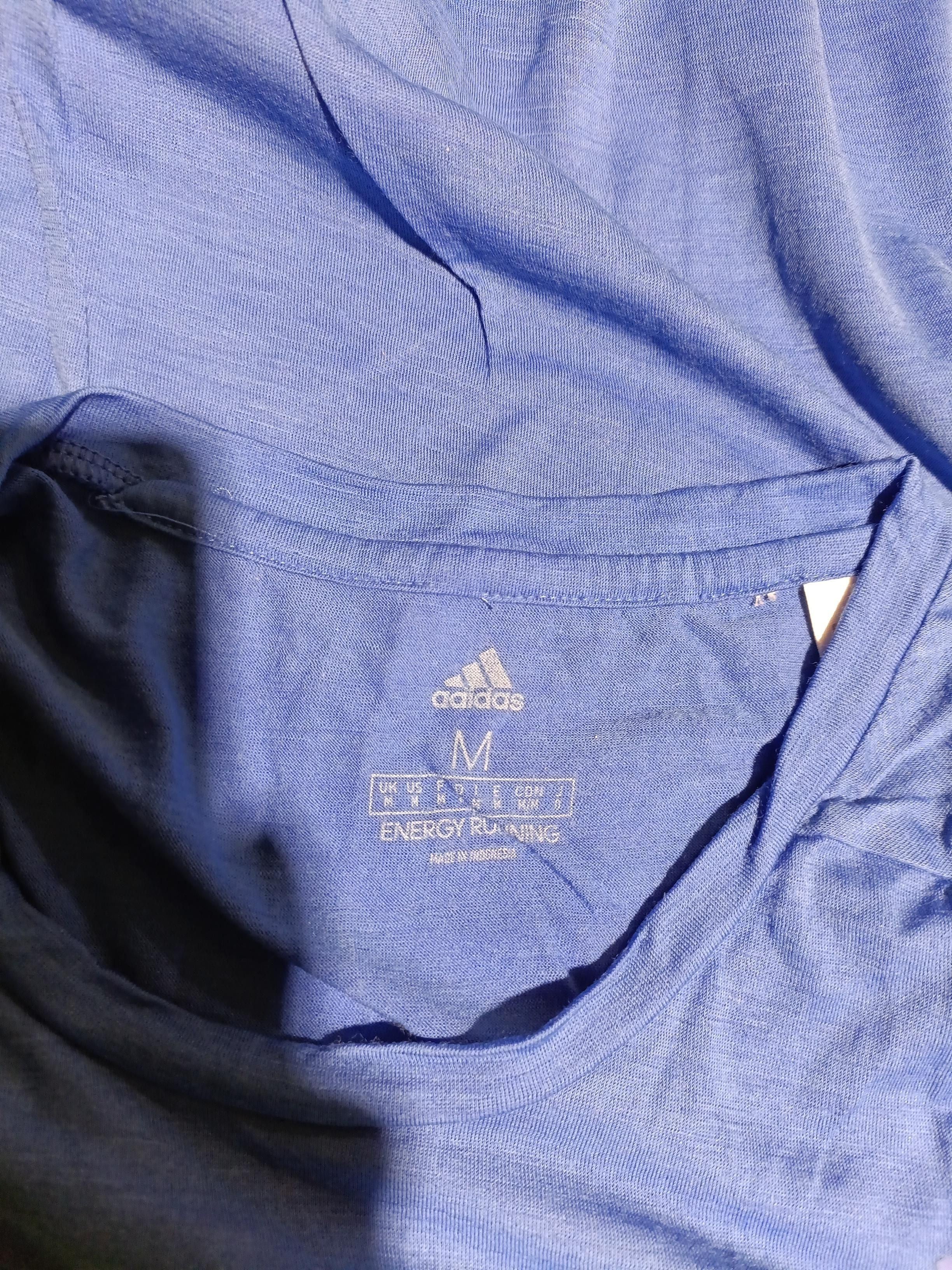 Adidas Men's T-Shirt M Blue 100% Polyester Crew Neck Basic - Image 5