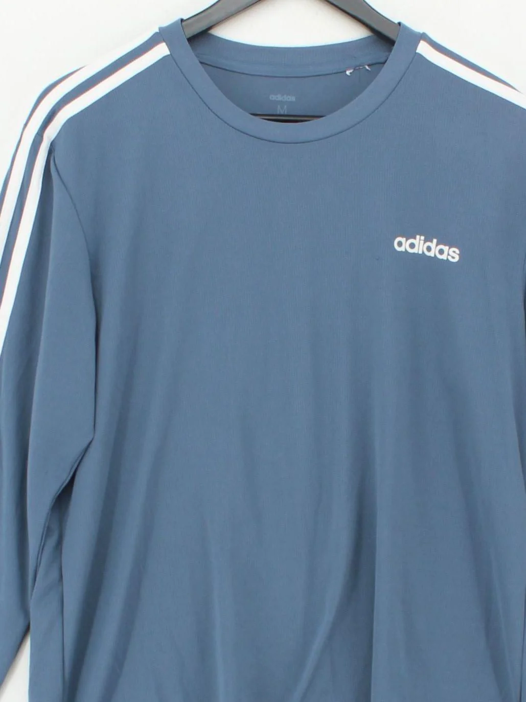 Adidas Men's T-Shirt M Blue 100% Polyester Round Neck Basic - Image 3