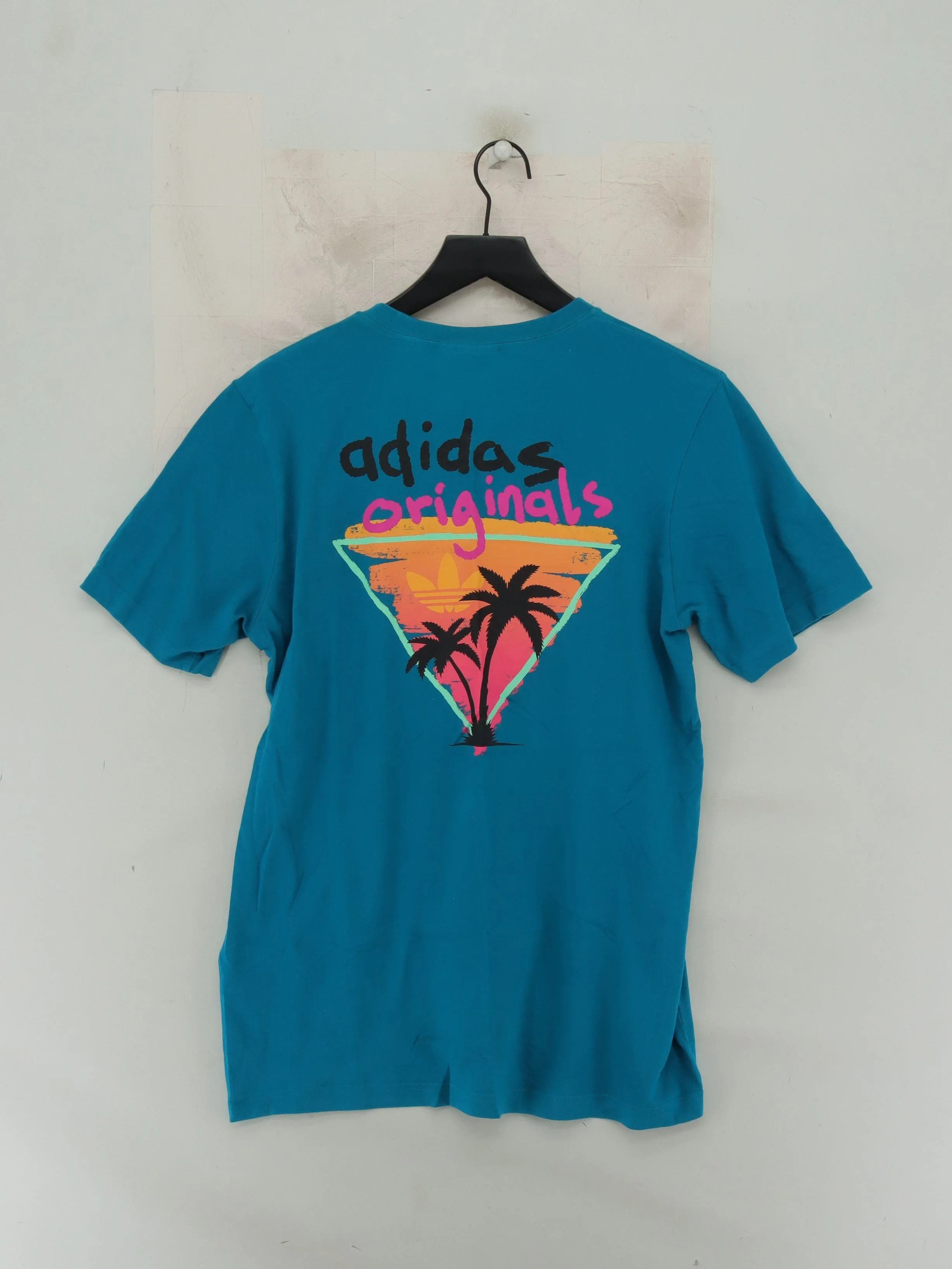 Adidas Men's T-Shirt M Blue Graphic 100% Cotton Basic - Image 2