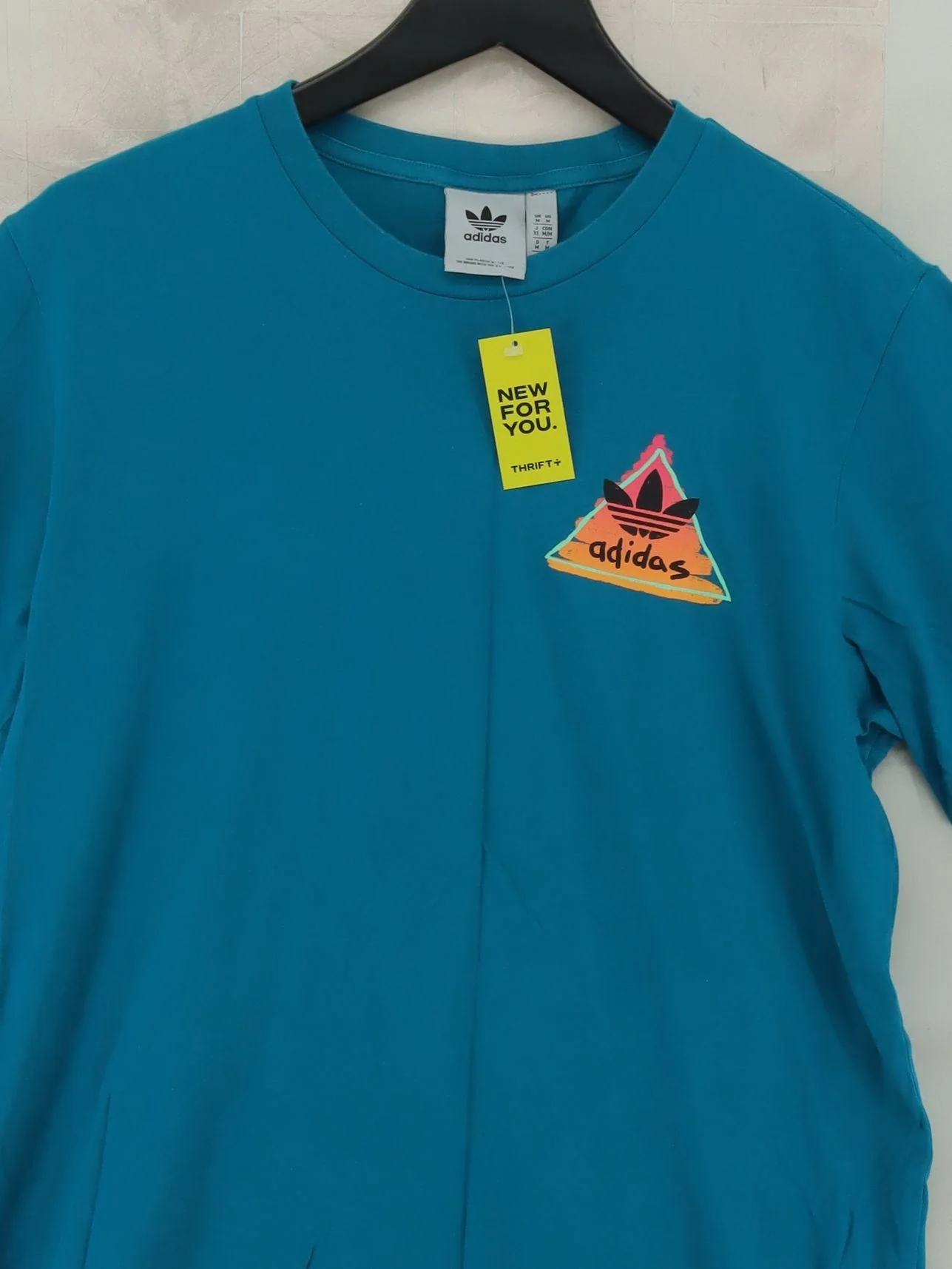 Adidas Men's T-Shirt M Blue Graphic 100% Cotton Basic - Image 3