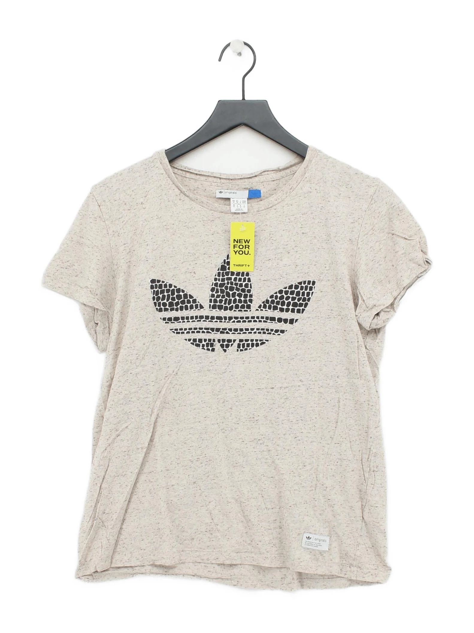 Adidas Men's T-Shirt M Cream Graphic 100% Cotton Basic