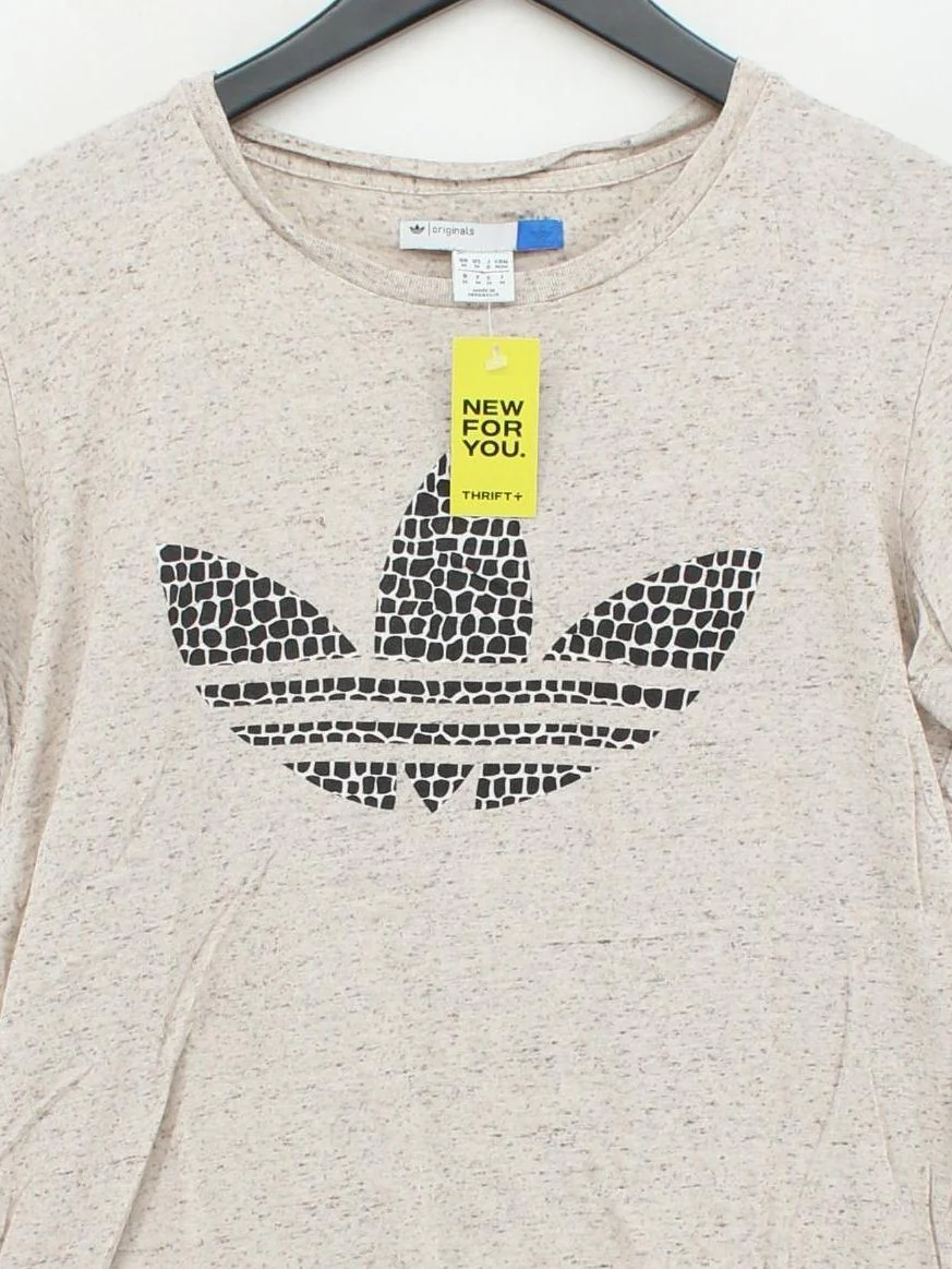 Adidas Men's T-Shirt M Cream Graphic 100% Cotton Basic - Image 3