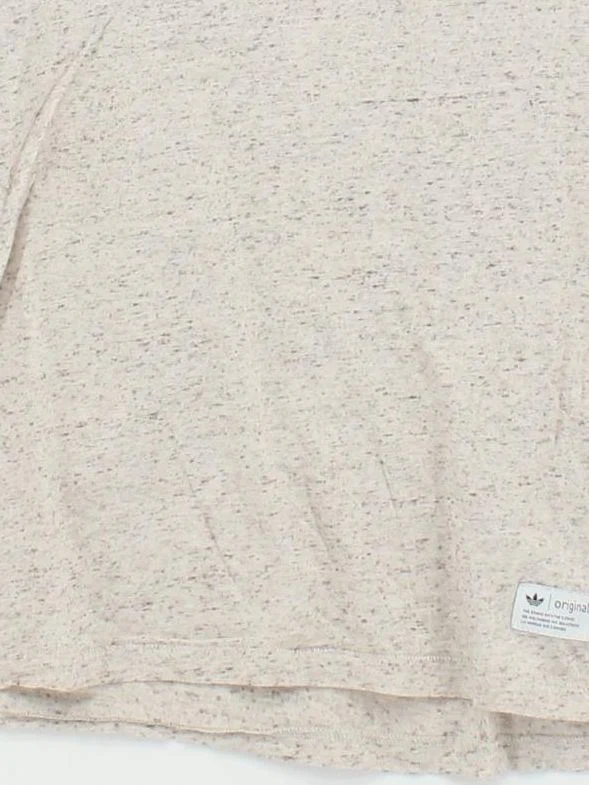 Adidas Men's T-Shirt M Cream Graphic 100% Cotton Basic - Image 4